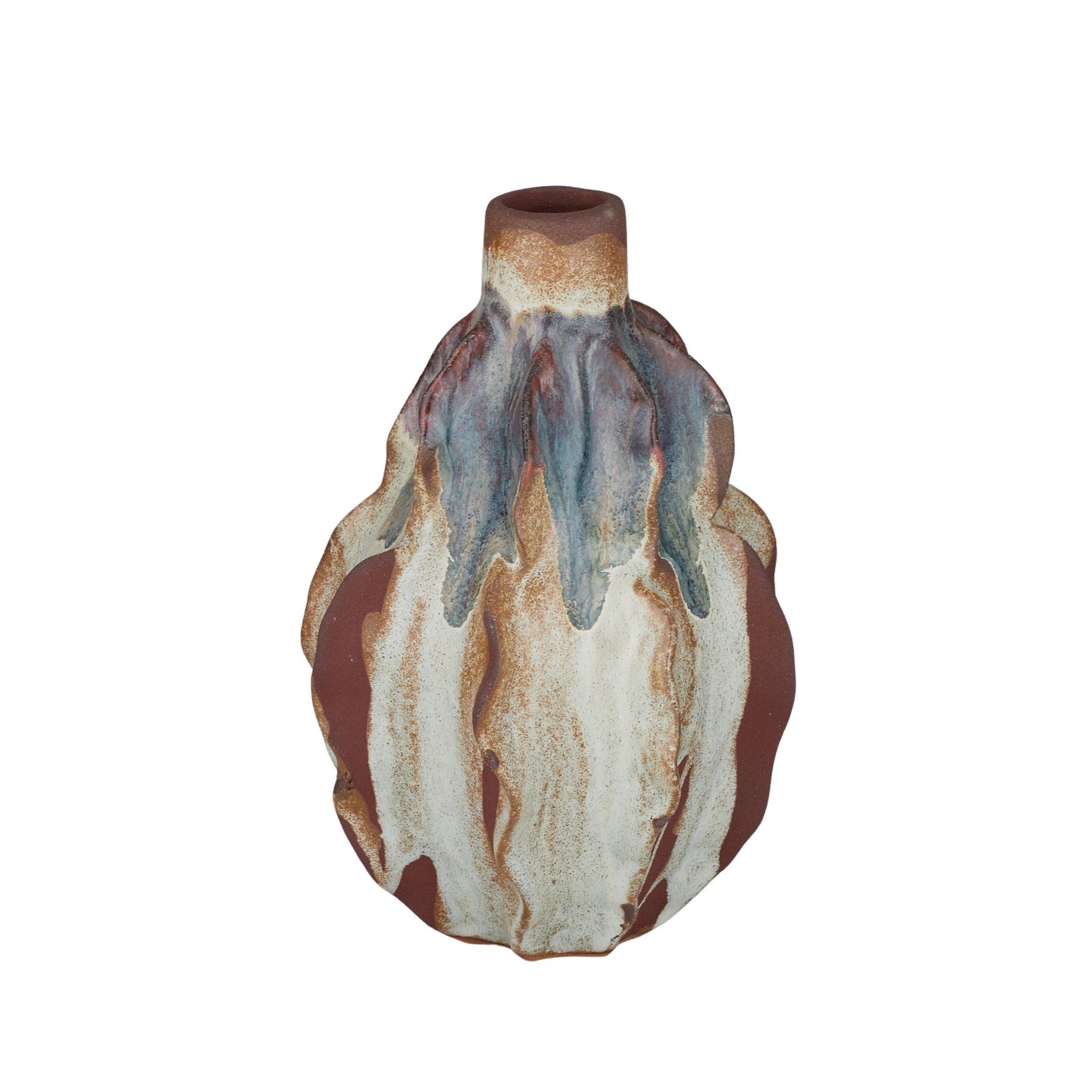 Staten Ceramic Vase 16x25.5cm Multi-Pots, Planters & Vases-Coast To Coast Home-The Bay Room
