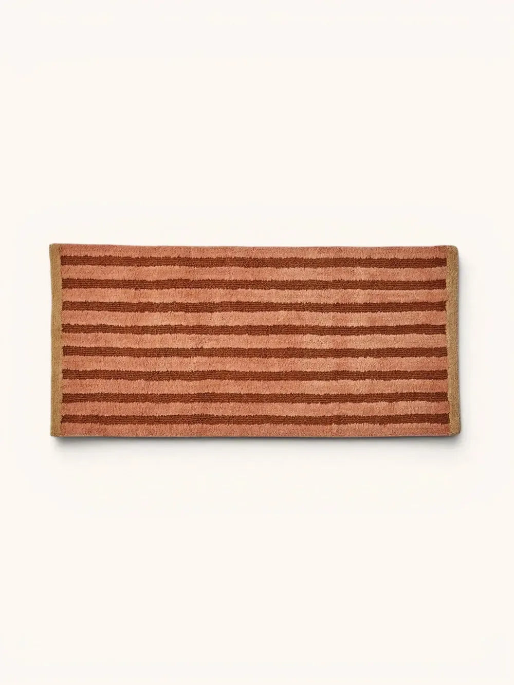 Stripe Reversible Terracotta Long Bath Mat-Soft Furnishings-Bonnie & Neil-The Bay Room