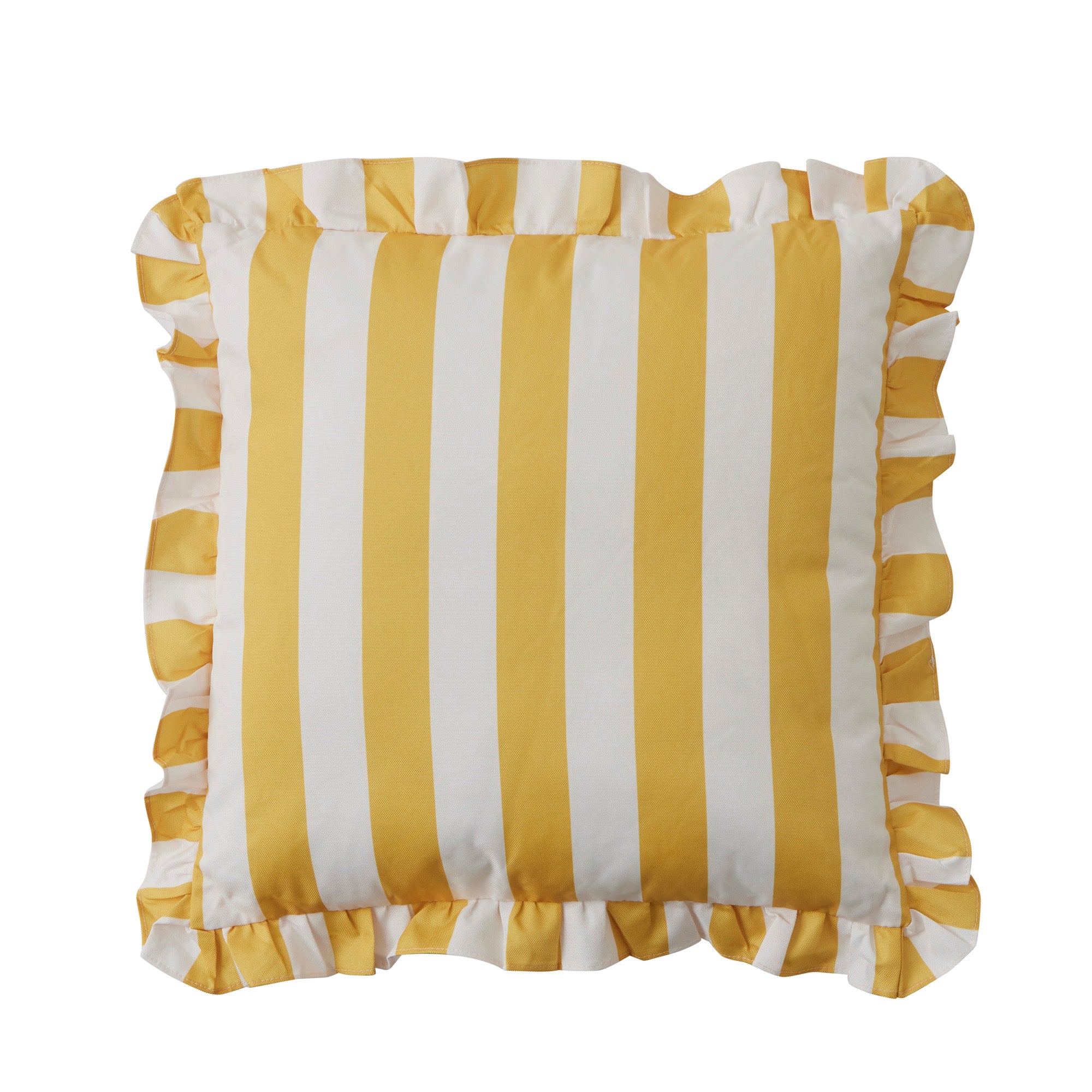 Strisce Alfresco Cushion 40cm Marigold-Soft Furnishings-Coast To Coast Home-The Bay Room