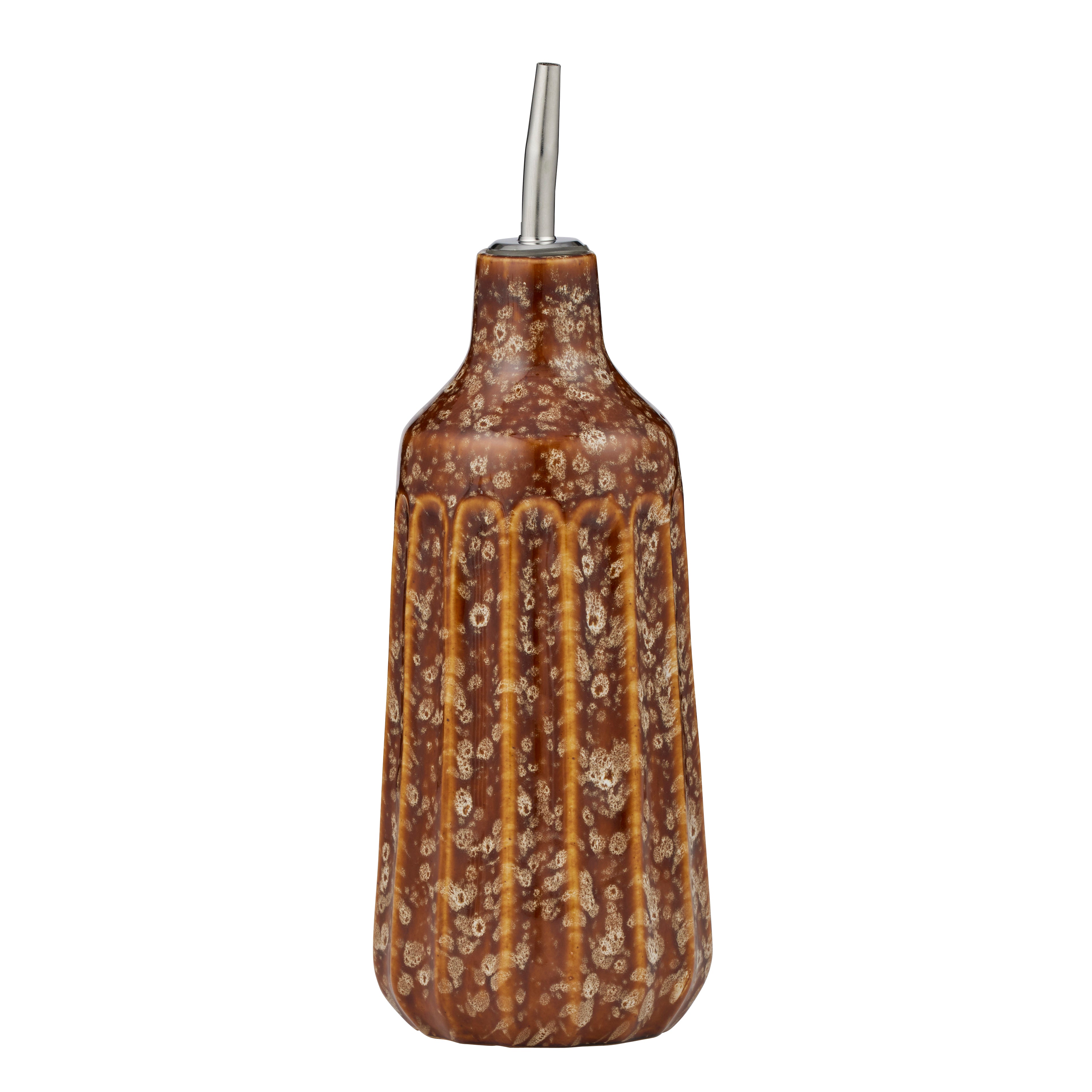 Studio Ceramic Oil Bottle 8.5x25cm Cocoa-Coast To Coast Home-The Bay Room