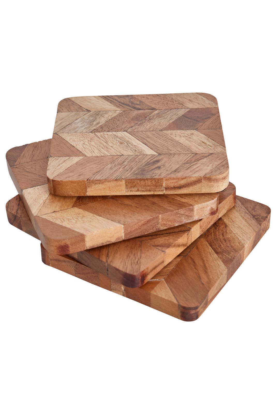 Studio Coaster Set - Wood-Dining & Entertaining-Eb & Ive Home-The Bay Room