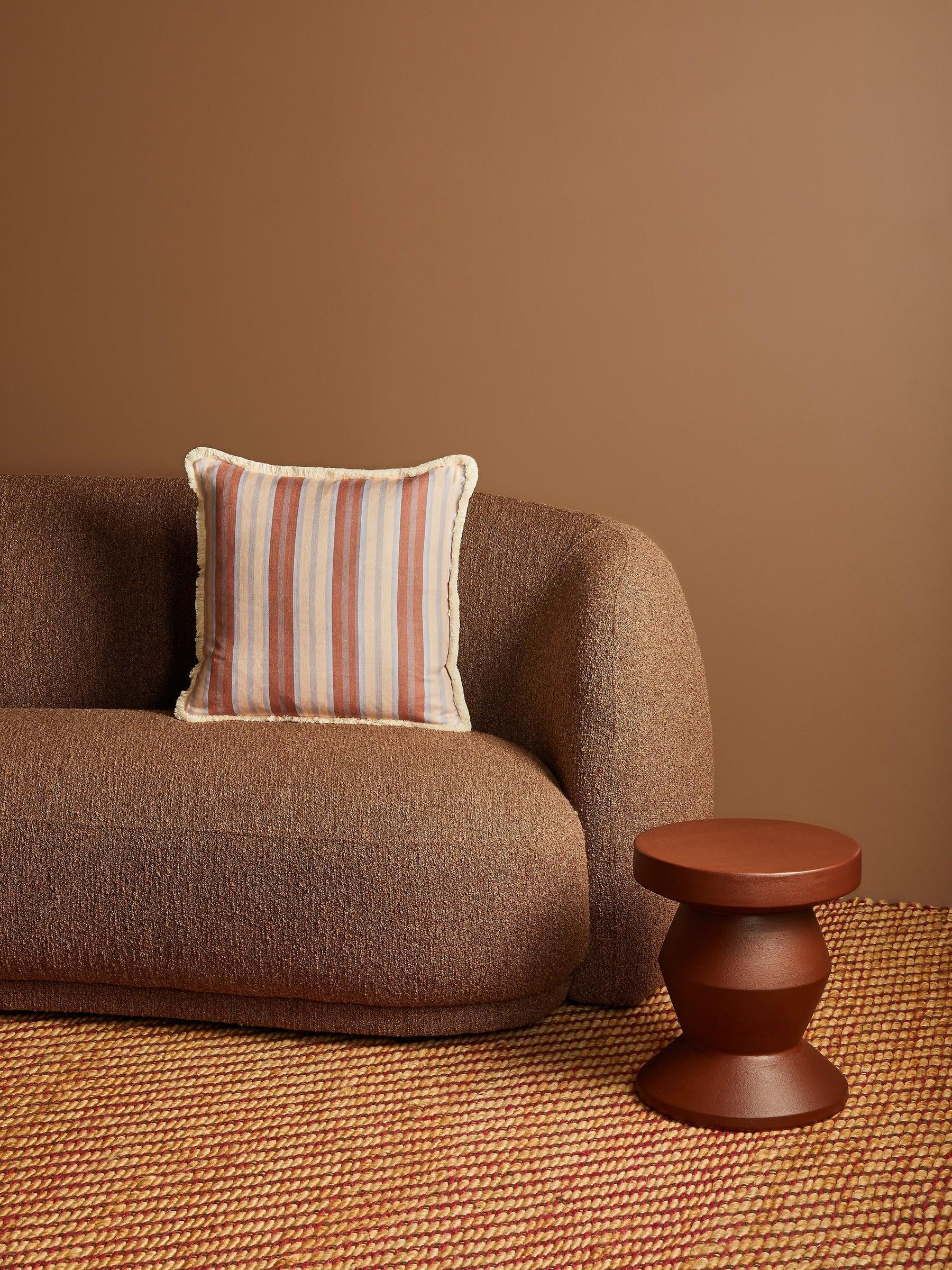 Suiting Stripe Coralie 50cm Cushion-Soft Furnishings-Bonnie & Neil-The Bay Room