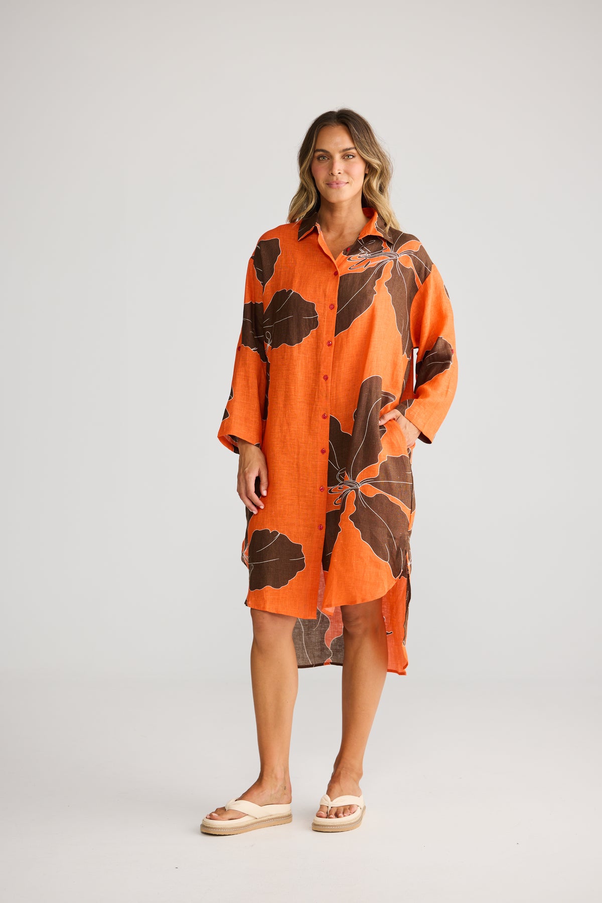 Sunny Overshirt - Hibiscus Breeze-Tops-Holiday-The Bay Room