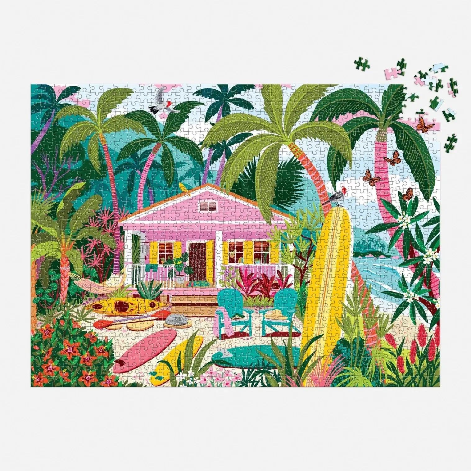 Surfside Bungalow Puzzle 1000pc-Fun & Games-Galison-The Bay Room