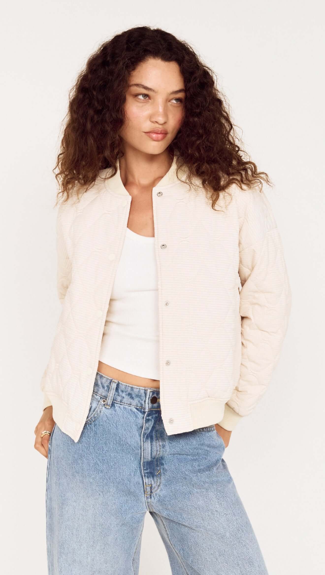 Suri Puffer Jacket - Warm White-Jackets, Coats & Vests-Mink Pink-The Bay Room