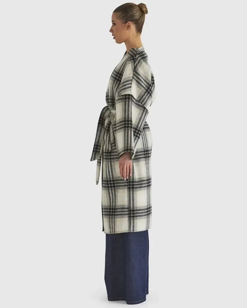 Sway Coat - Check-Jackets, Coats & Vests-Fate + Becker-The Bay Room