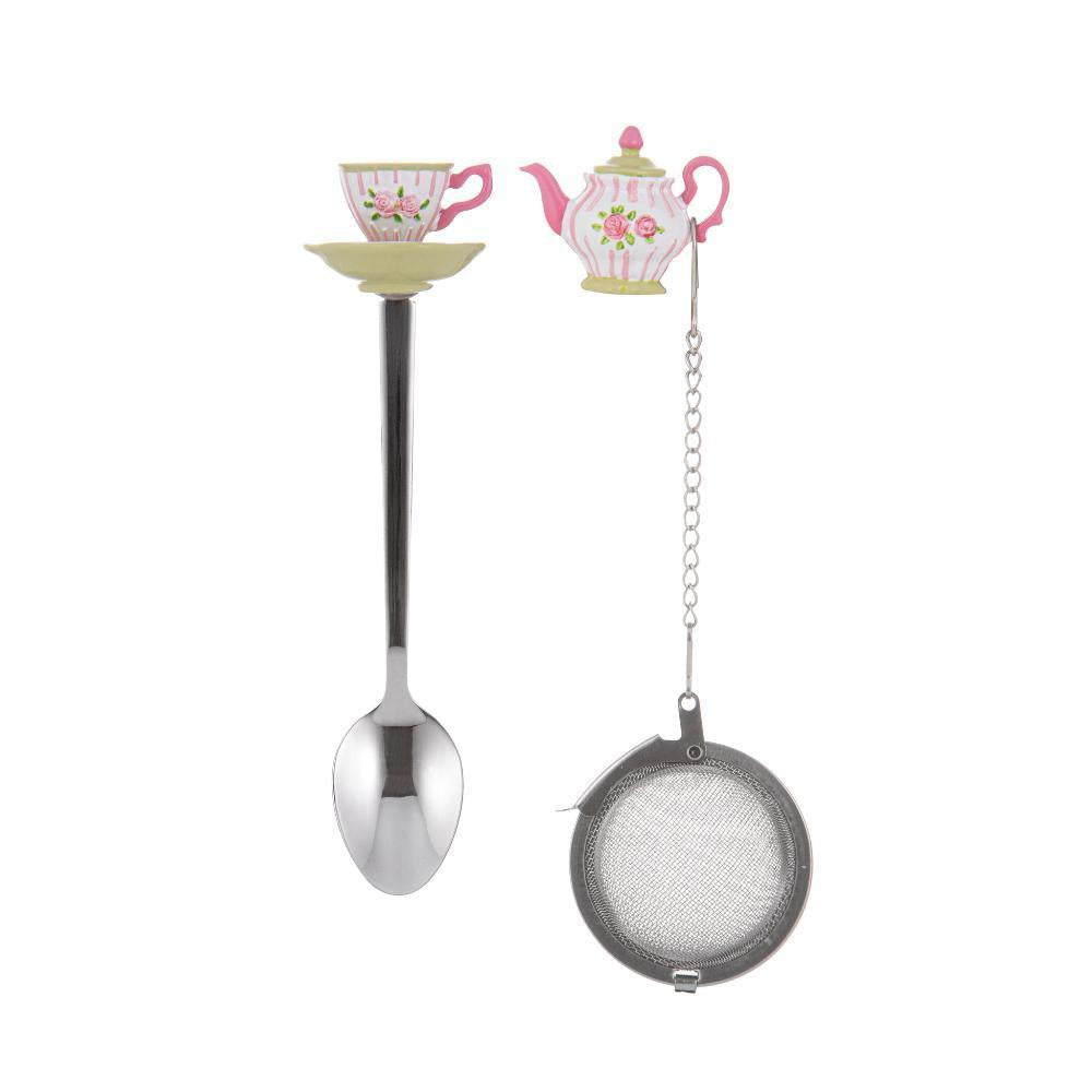 Sweet Moments Tea Spoon & Filter Set-Dining & Entertaining-Ashdene-The Bay Room