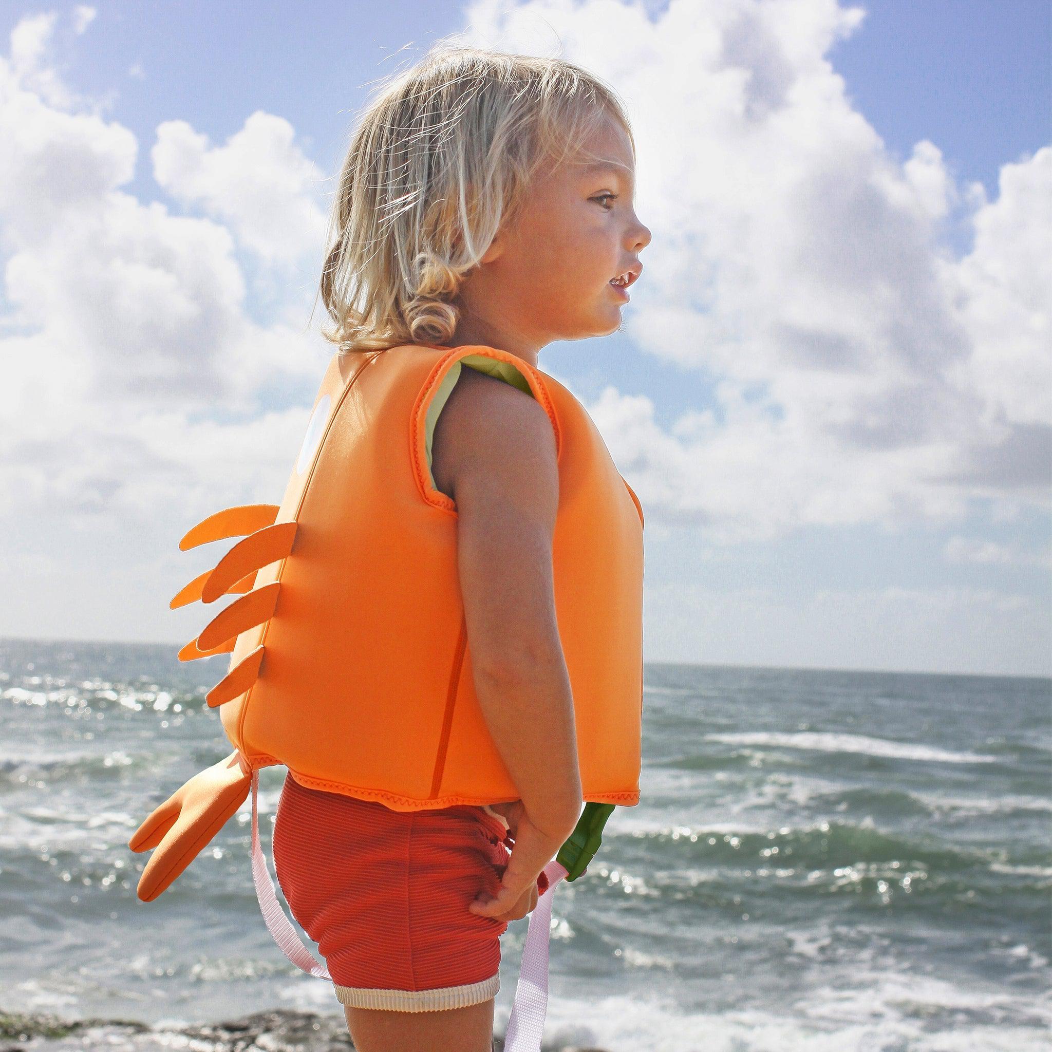 Swim Vest Sonny the Sea Creature Neon Orange-Travel & Outdoors-Sunny Life-The Bay Room