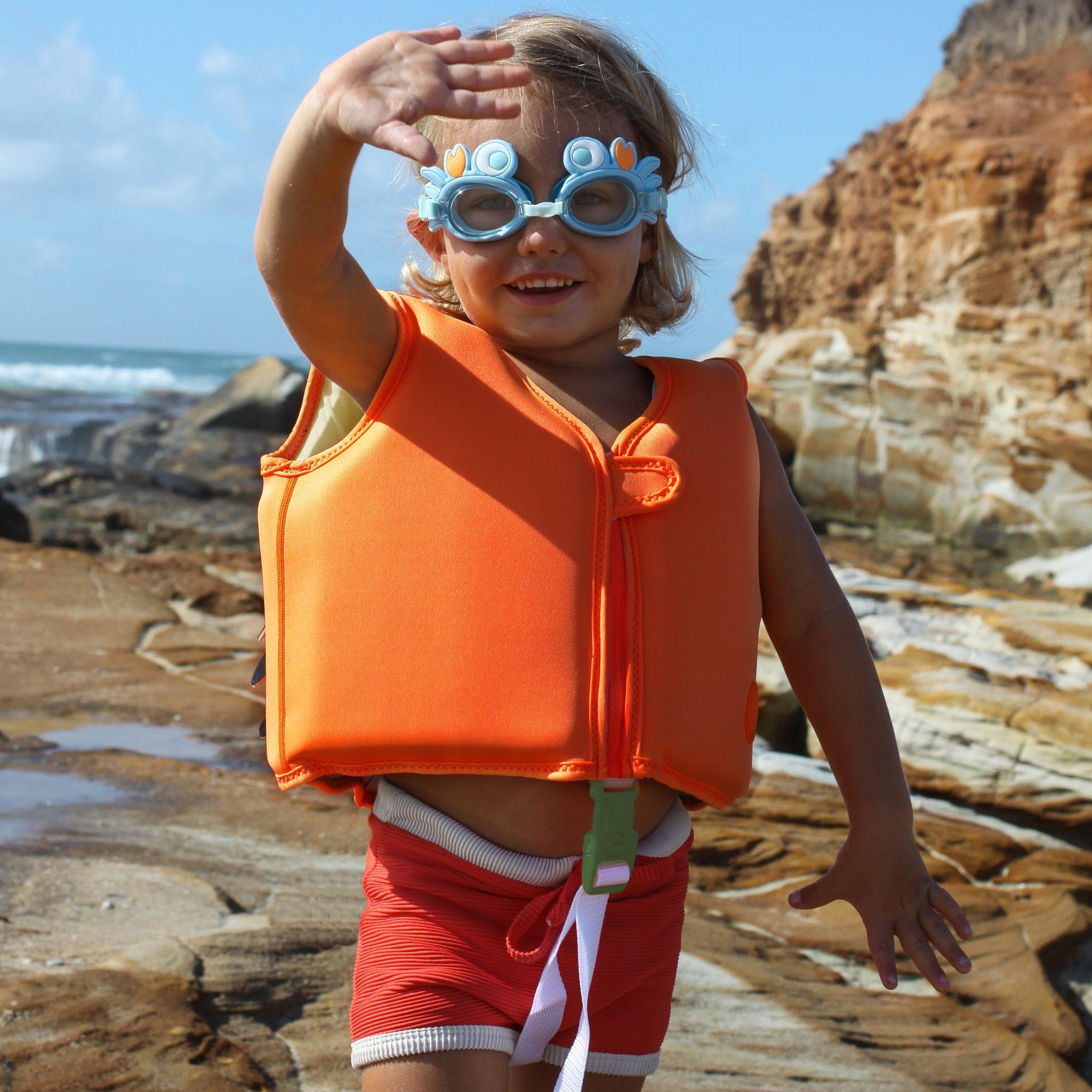 Swim Vest Sonny the Sea Creature Neon Orange-Travel & Outdoors-Sunny Life-The Bay Room