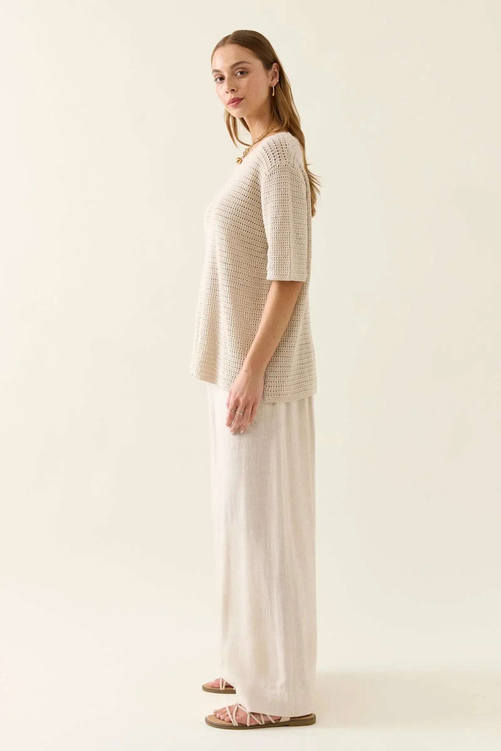 Sylvie Knit Tshirt - Canvas-Isle Of Mine-The Bay Room