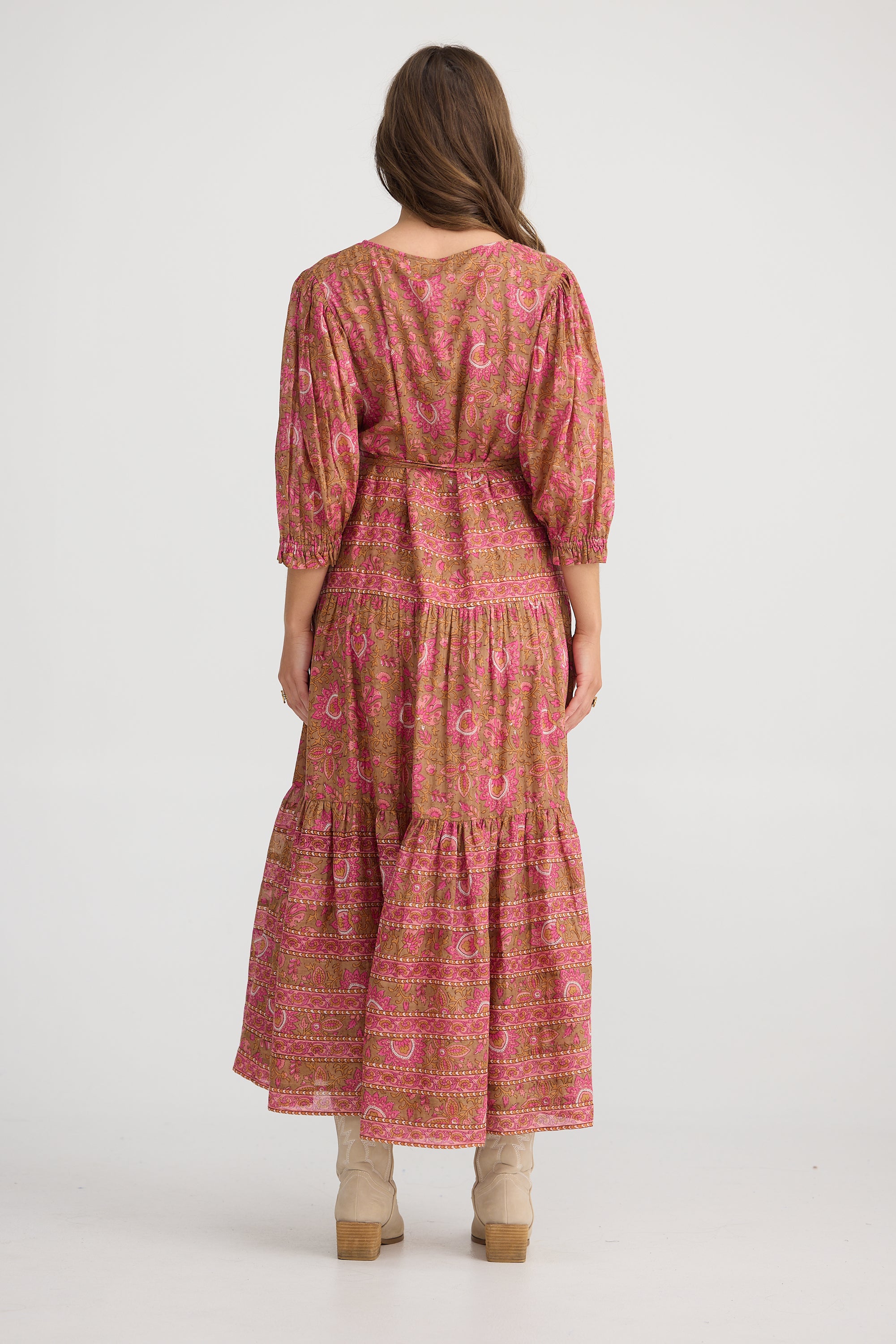 Tara Wrap Dress - Autumn Spritz-Dresses-Talisman-The Bay Room