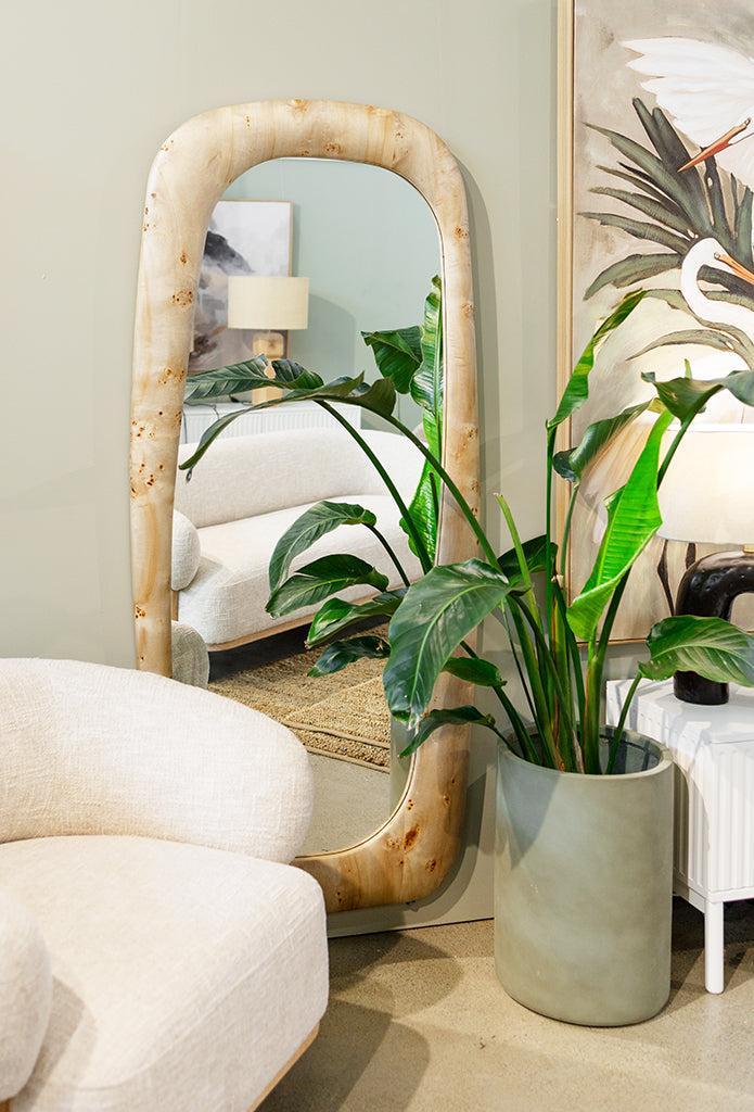 Tasmin Mirror 180x80cm - Burl Veneer-Mirrors-Robert Mark-The Bay Room