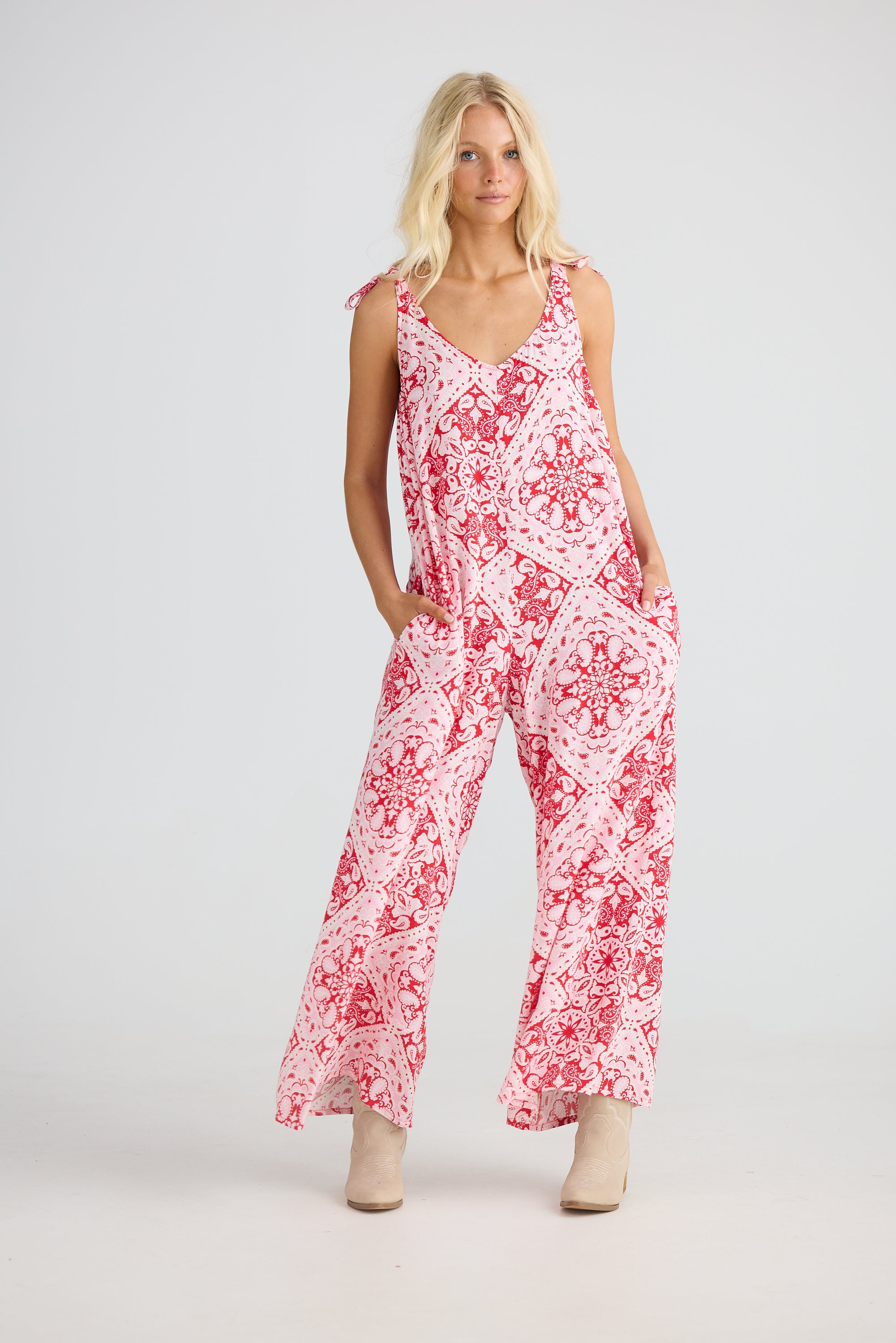 Temple Jumpsuit - Wild Heart Bandana-Playsuits, Jumpsuits & Overalls-Talisman-The Bay Room