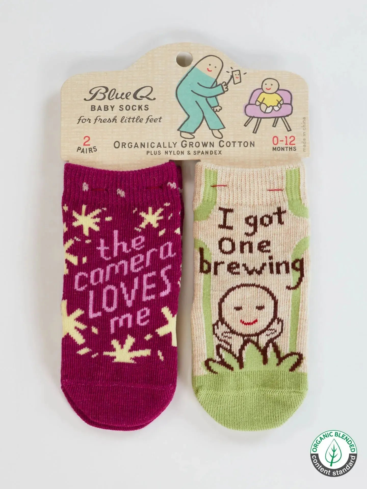 The Camera Loves Me/ I Got One Brewing Baby Socks-Blue Q-The Bay Room