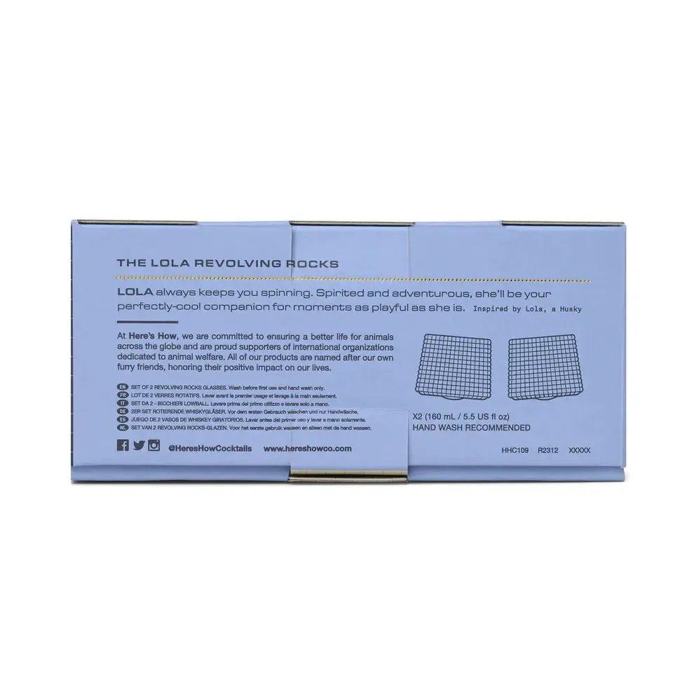 The Lola Revolving Rocks Glass - Set of 2-Dining & Entertaining-Here's How-The Bay Room