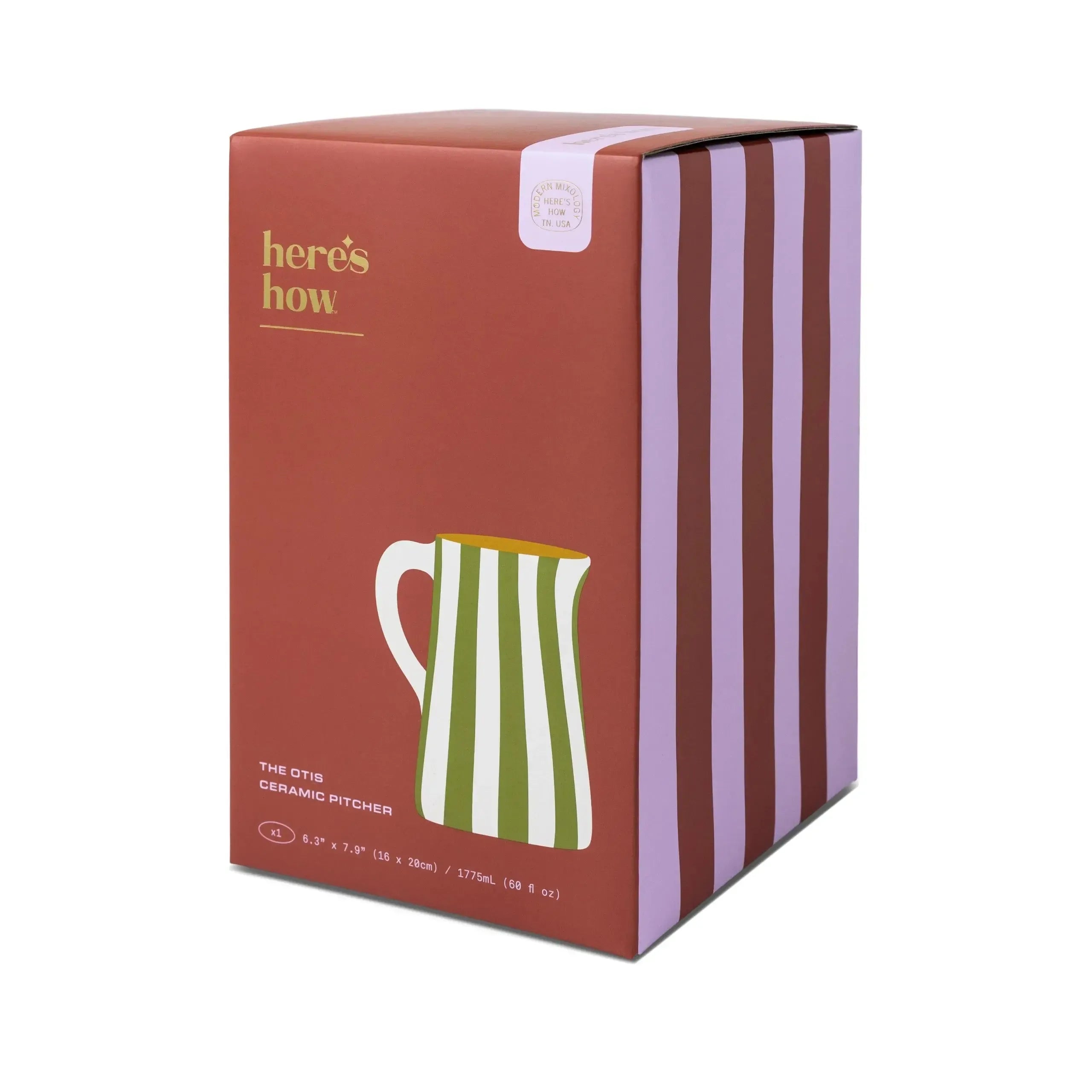 The Otis Ceramic Pitcher/Water Jug-Dining & Entertaining-Here's How-The Bay Room