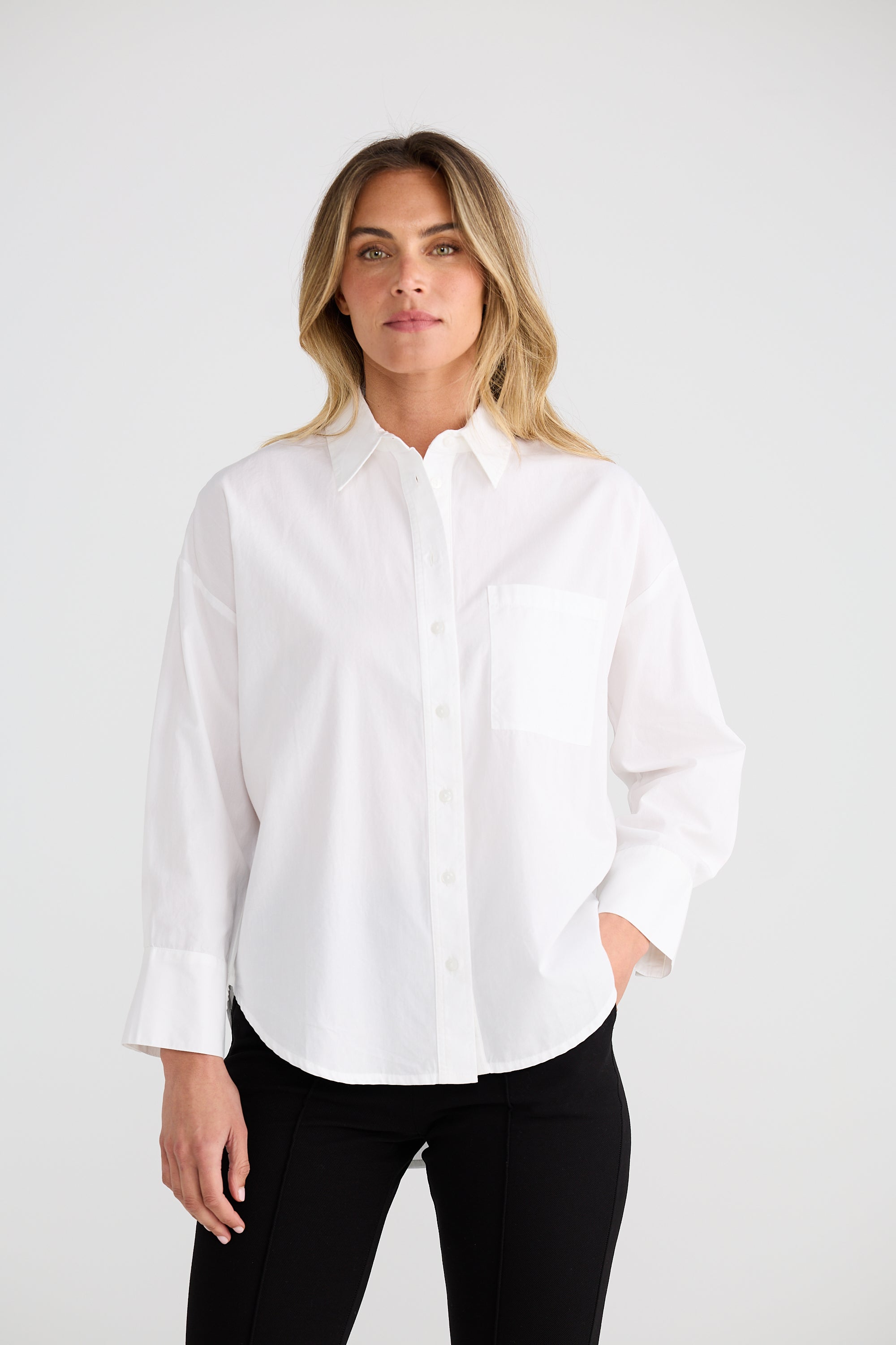 Thea Shirt - White Hearts-Tops-Brave & True-The Bay Room