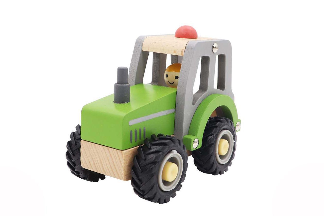 Tractor with Rubber Wheels Green-Toys-Eleganter-The Bay Room