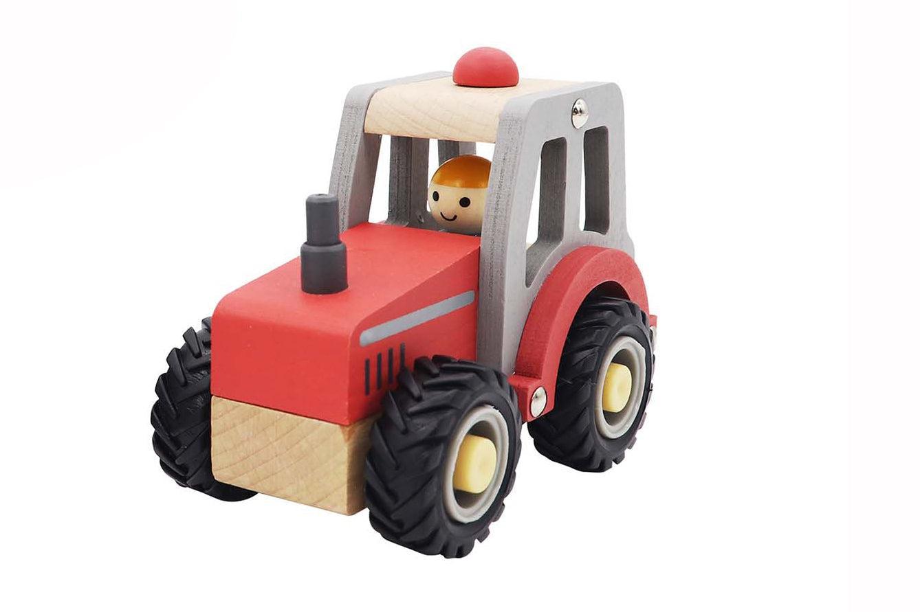 Tractor with Rubber Wheels Red-Toys-Eleganter-The Bay Room