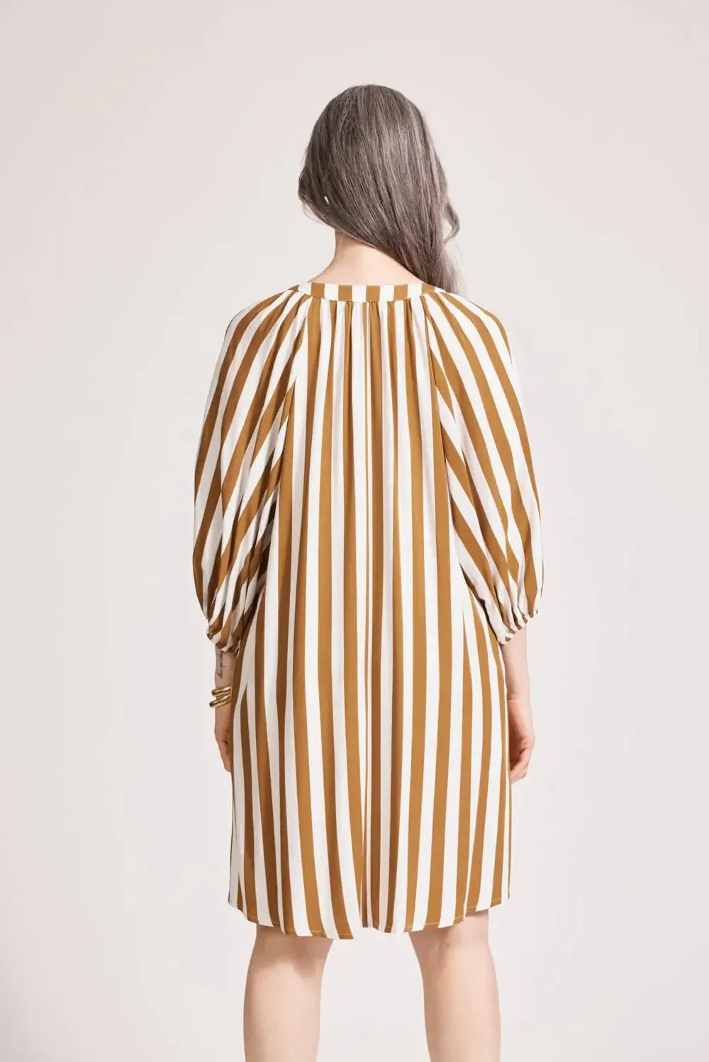 Treville Stripe Dress - Caramel-Eb & Ive-The Bay Room