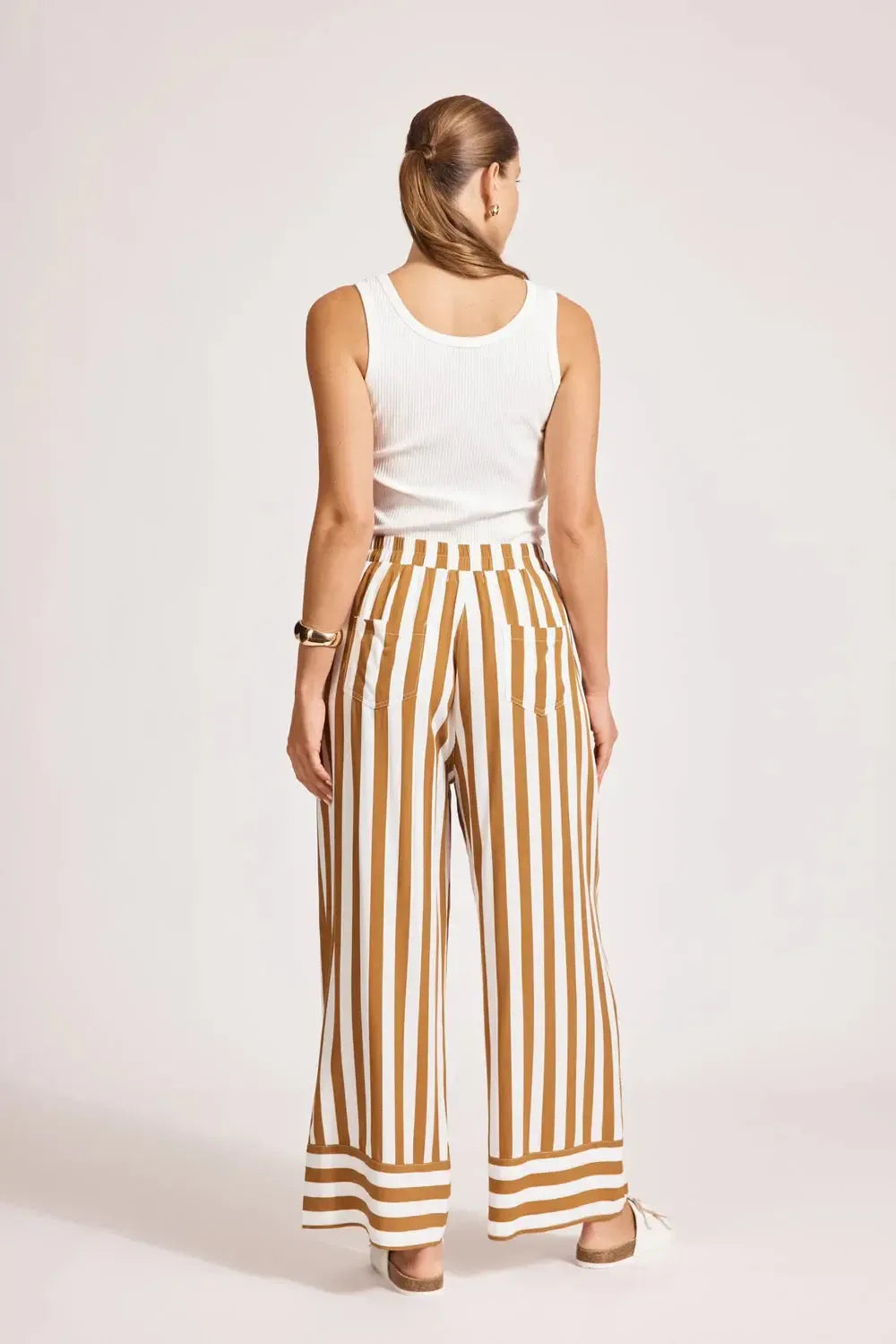 Treville Stripe Pant - Caramel-Eb & Ive-The Bay Room