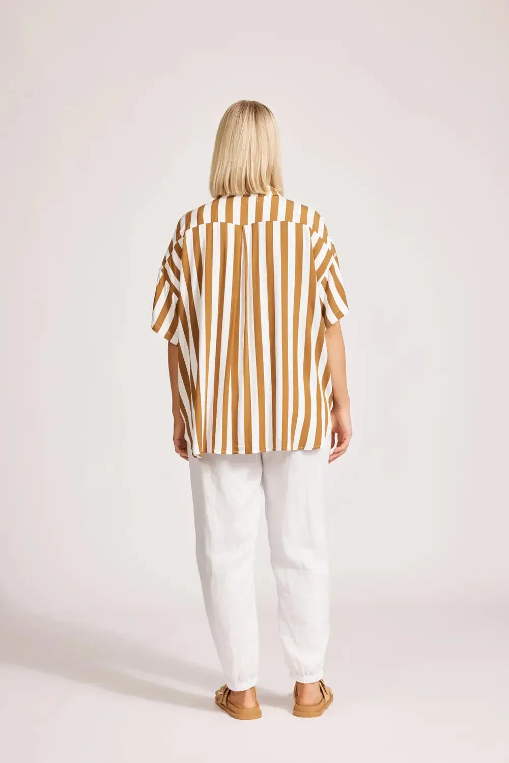 Treville Stripe Shirt - Caramel-Eb & Ive-The Bay Room