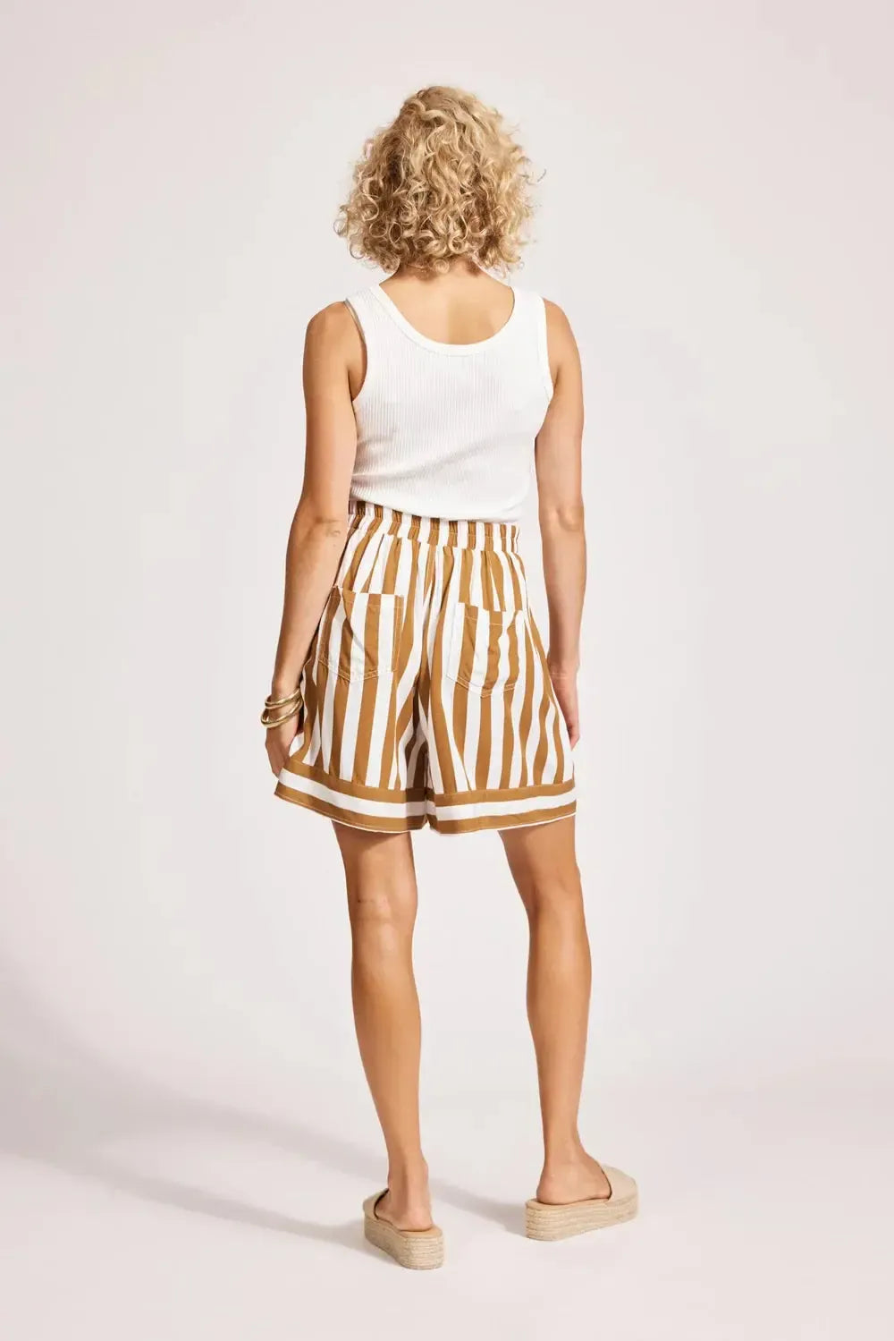 Treville Stripe Short - Caramel-Eb & Ive-The Bay Room