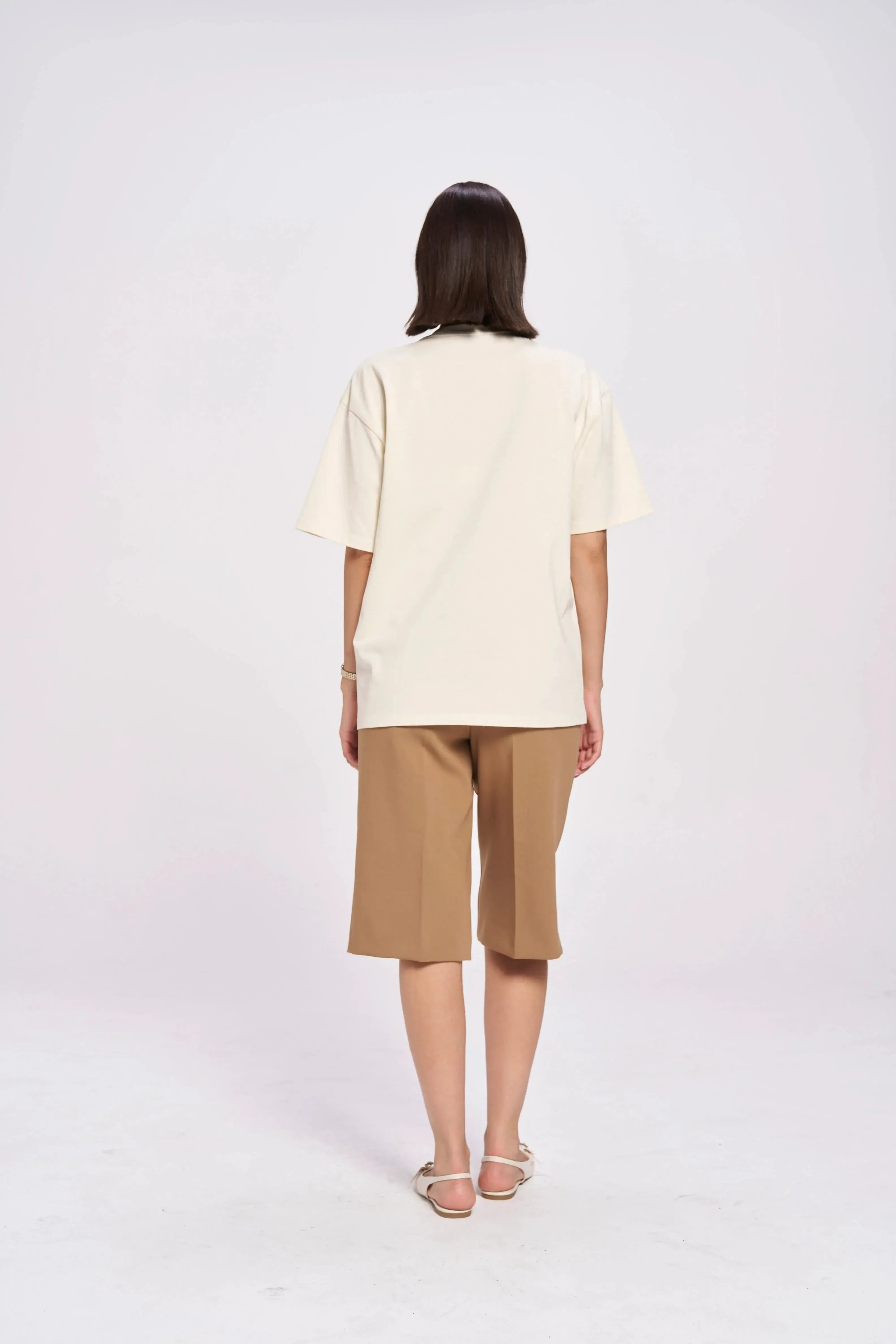 Tsunami Maiden Oversize Tee - Ivory-Tops-Maku The Label-The Bay Room