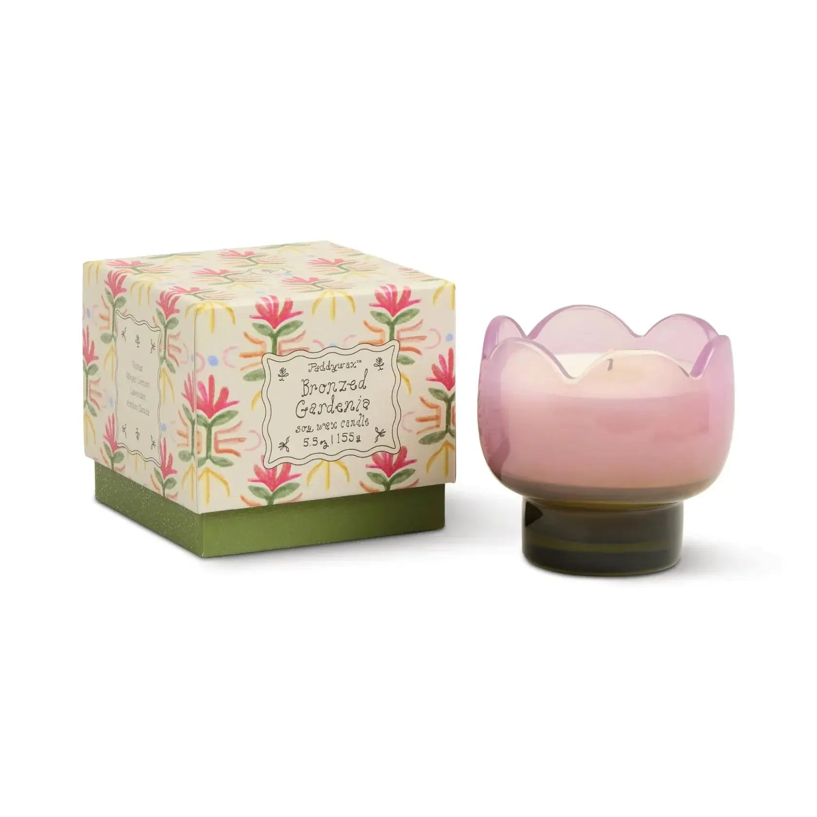 Tulip 5.5oz Glass Candle Bronzed Gardenia-Candles & Fragrances-Paddywax-The Bay Room