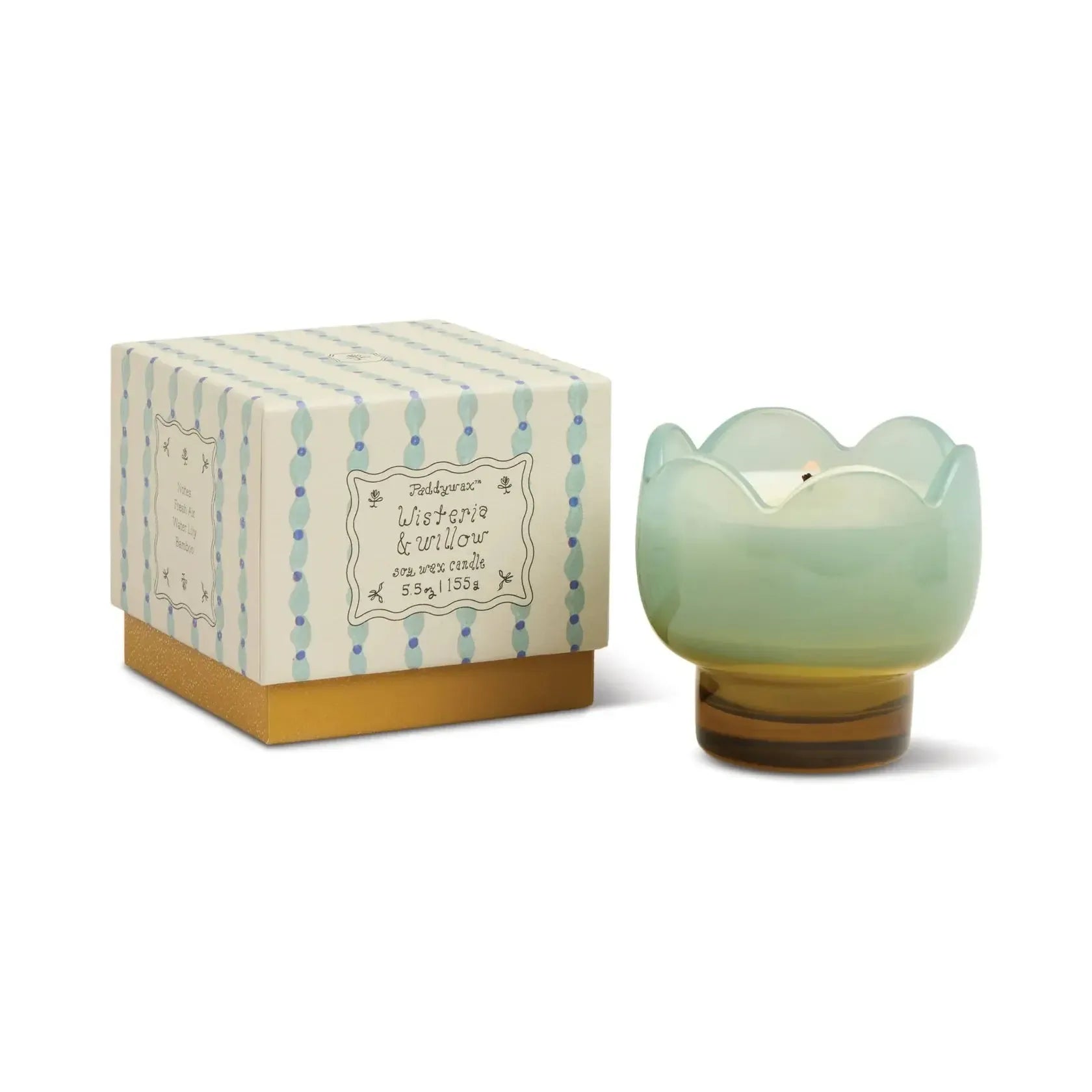 Tulip 5.5oz Glass Candle Wisteria &Willow-Candles & Fragrances-Paddywax-The Bay Room