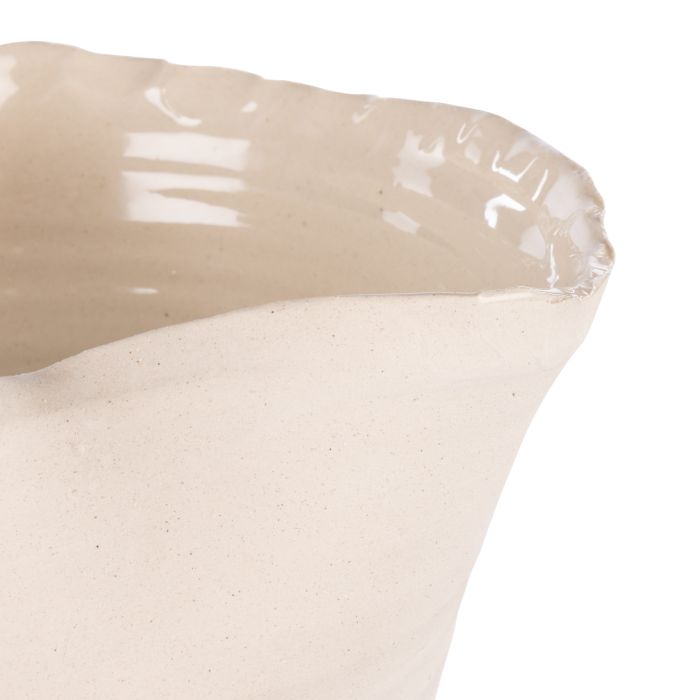 Tulle Vessel 30x20x30cm Cream-Pots, Planters & Vases-Rogue Home-The Bay Room