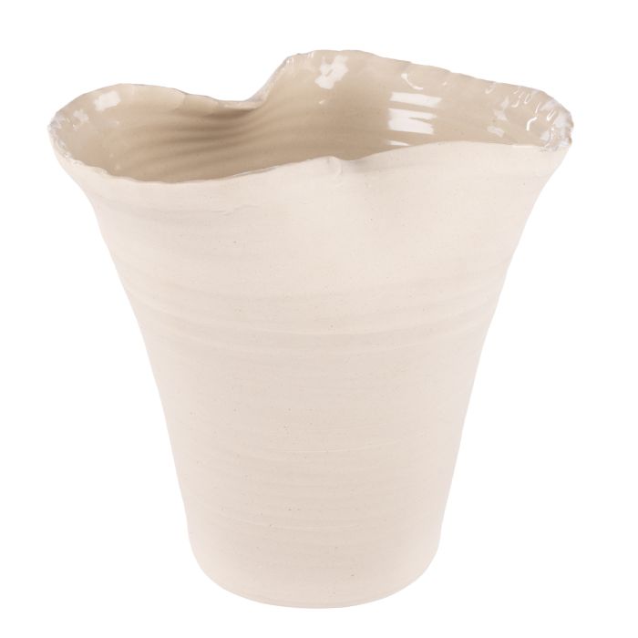 Tulle Vessel 30x20x30cm Cream-Pots, Planters & Vases-Rogue Home-The Bay Room