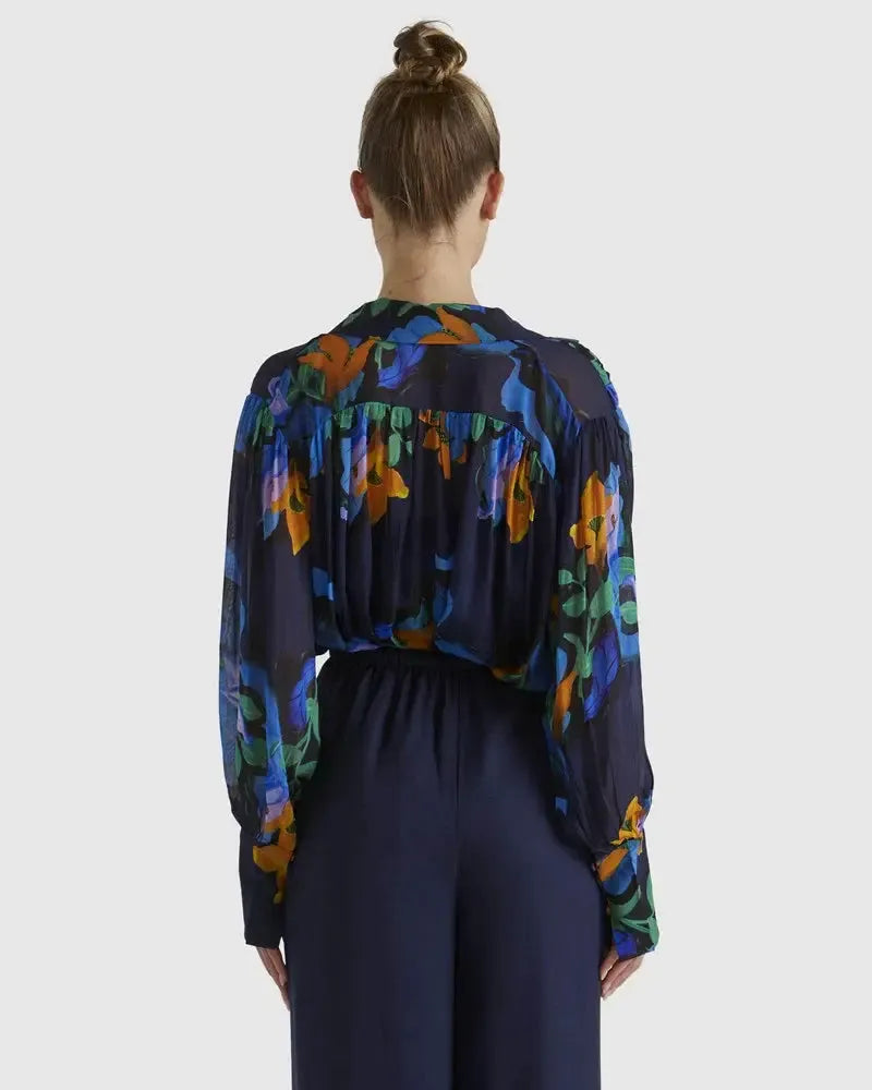 Twilight Top - Navy Floral-Tops-Fate + Becker-The Bay Room