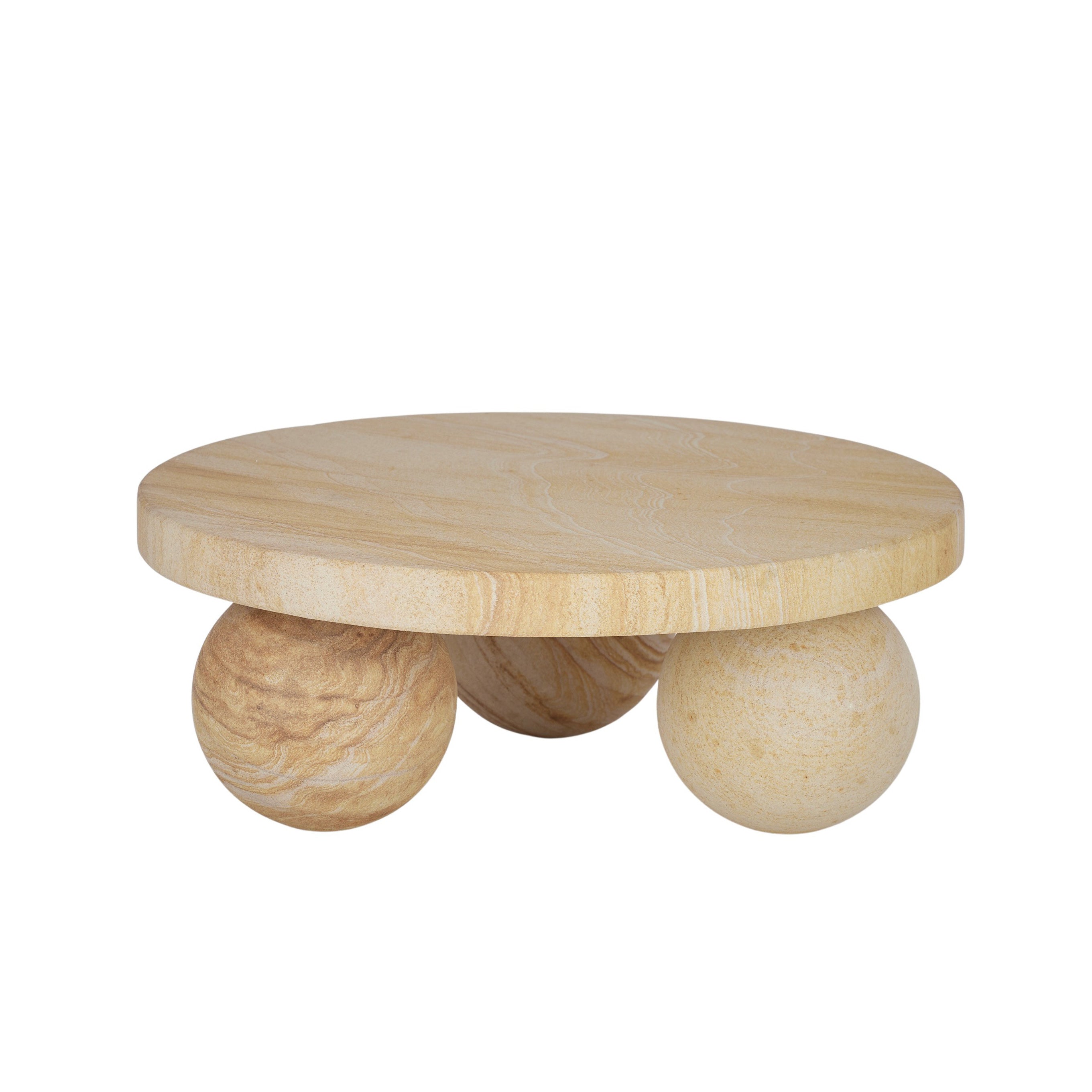 Uma Sandstone Plinth 32x32x10cm Tan-Decor Items-Coast To Coast Home-The Bay Room
