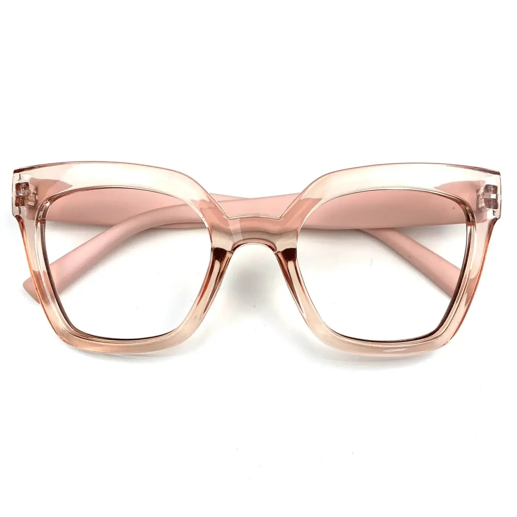 Valentina Anti-Blue Reading Glasses - Blush-Headwear & Sunglasses-Captivated Soul-The Bay Room