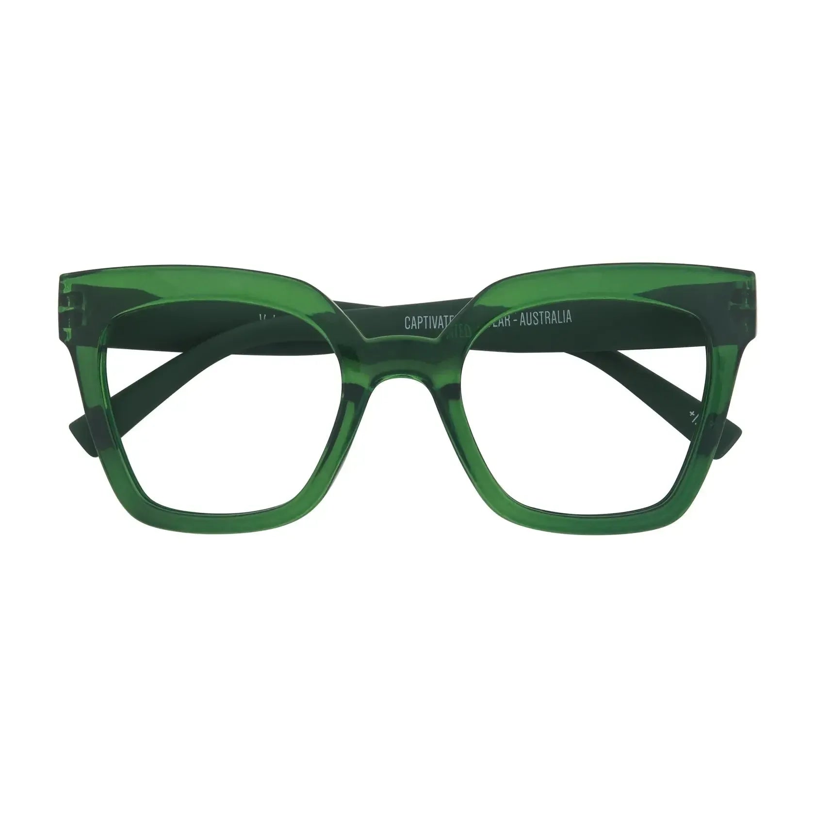 Valentina Anti-Blue Reading Glasses - Green-Headwear & Sunglasses-Captivated Soul-The Bay Room