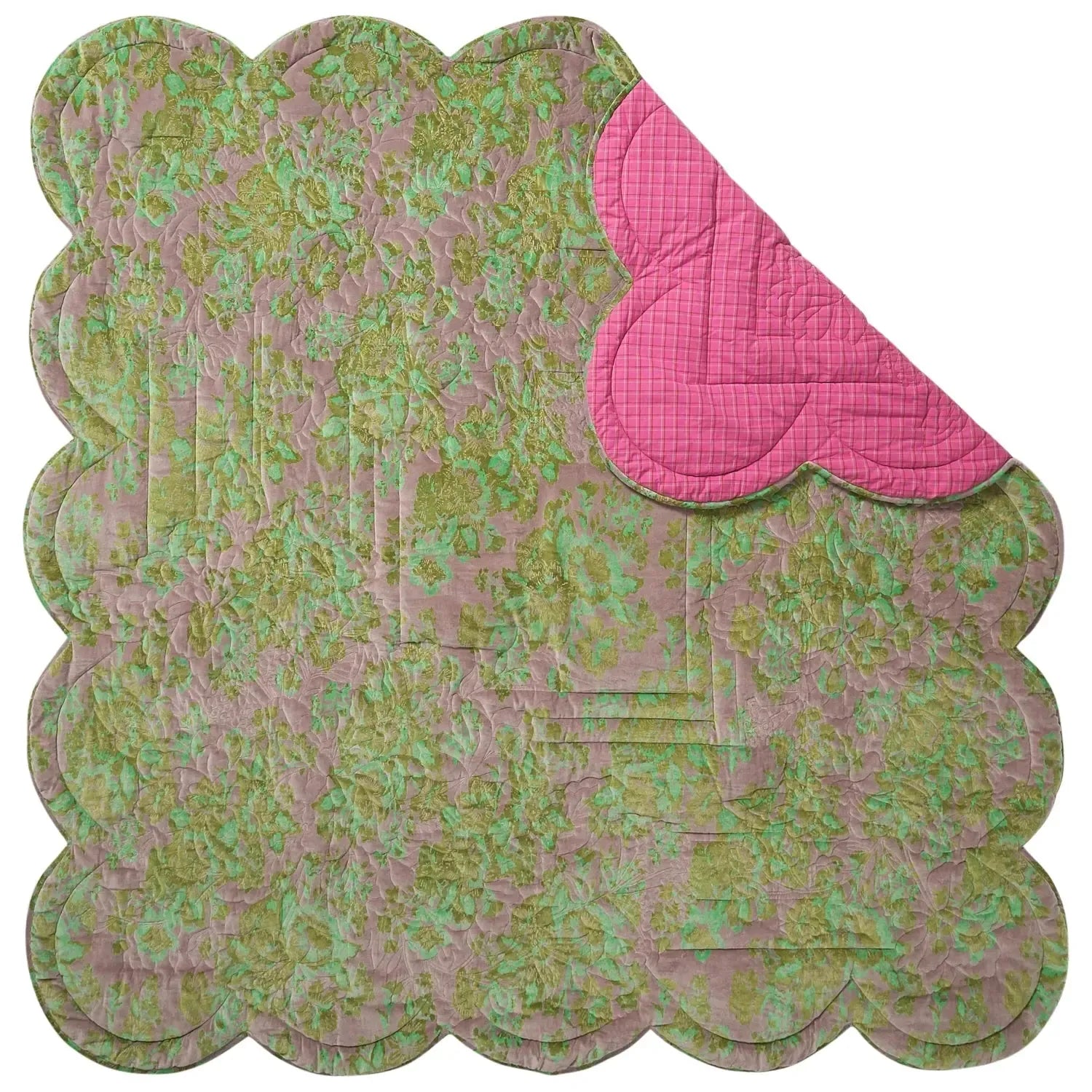 Valeria Scalloped Quilted Bedcover-Soft Furnishings-Sage & Clare-The Bay Room