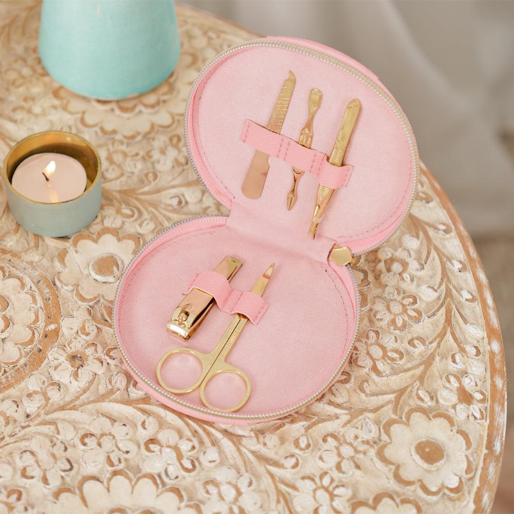 Vanity Scalloped Manicure Set - Baby Pink-Beauty & Well-Being-Annabel Trends-The Bay Room