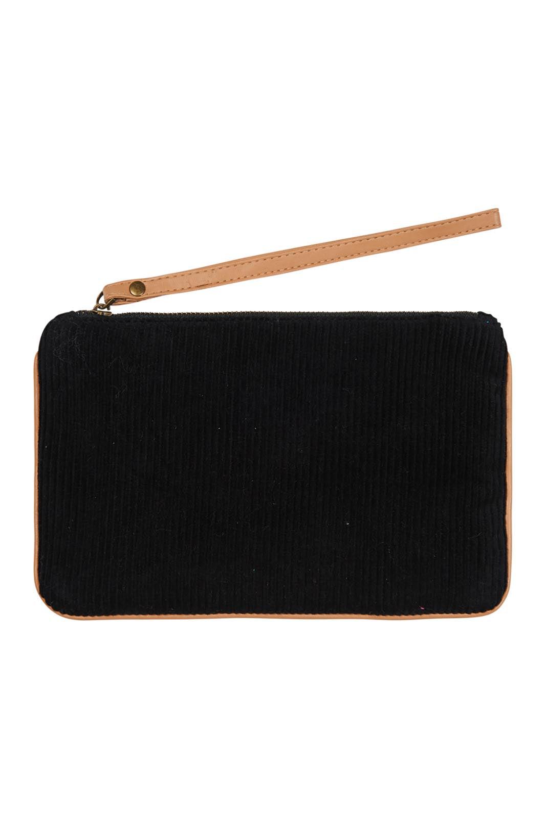 Vienetta Clutch - Black-Bags & Clutches-Eb & Ive-The Bay Room