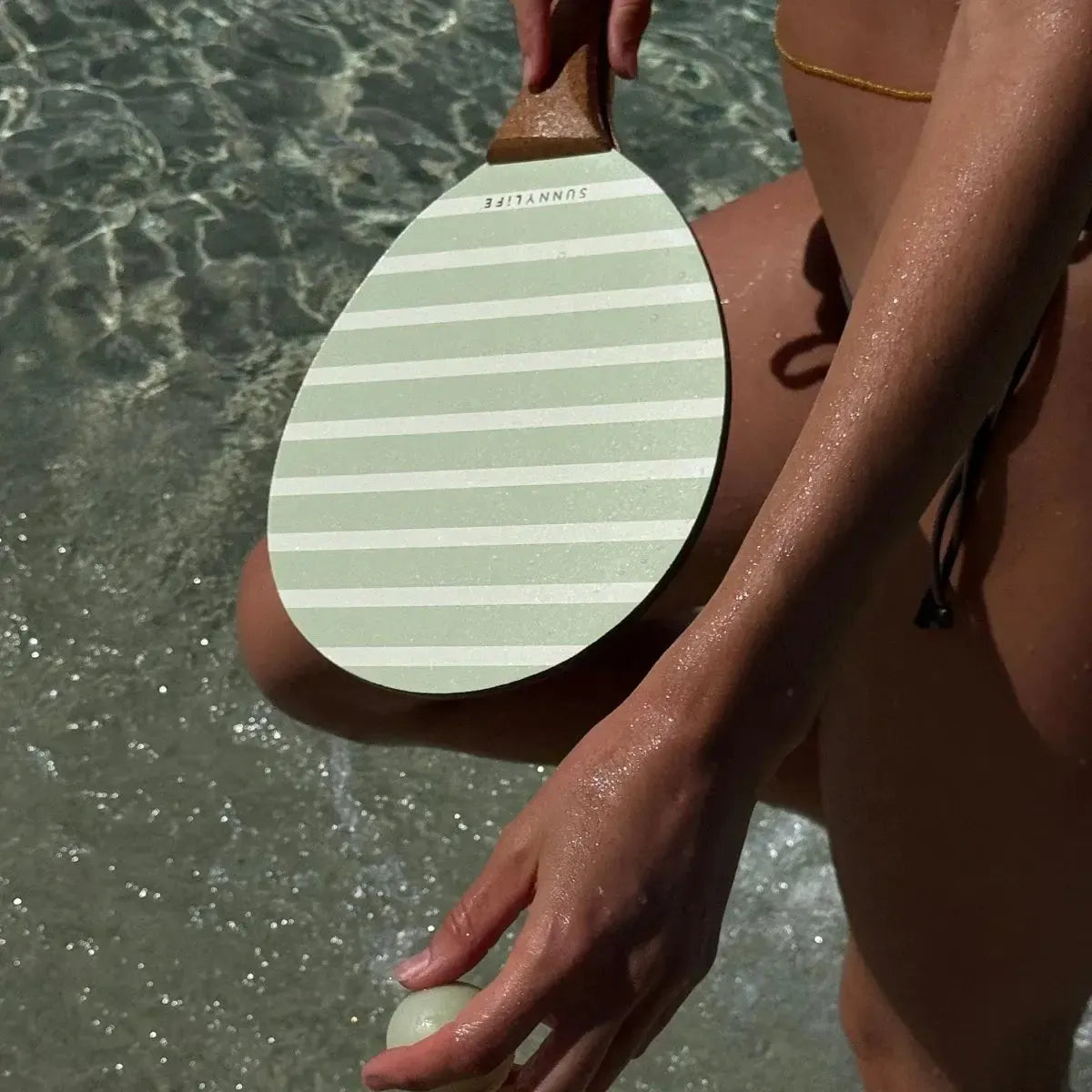 Vintage Beach Paddles La Palma Sage Stripe-Travel & Outdoors-Sunny Life-The Bay Room