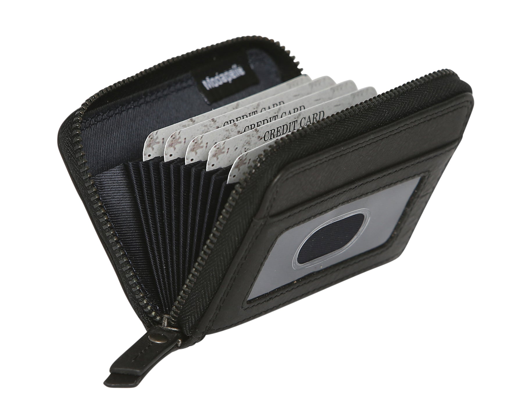 Vintage Leather Credit Card Wallet - Black-Bags & Clutches-Modapelle-The Bay Room