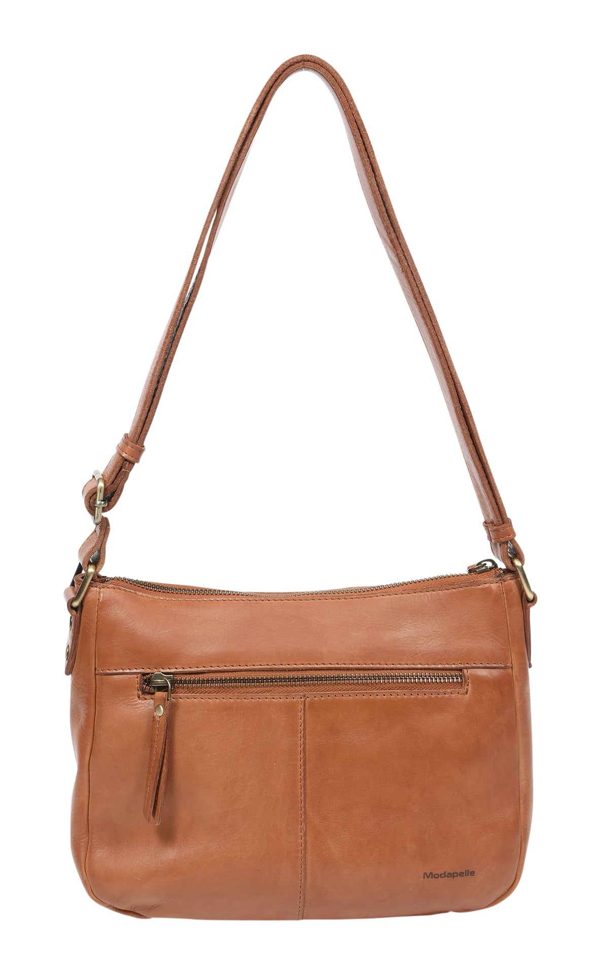 Vintage Leather Cross Body Bag/Back Zip-Bags & Clutches-Modapelle-The Bay Room