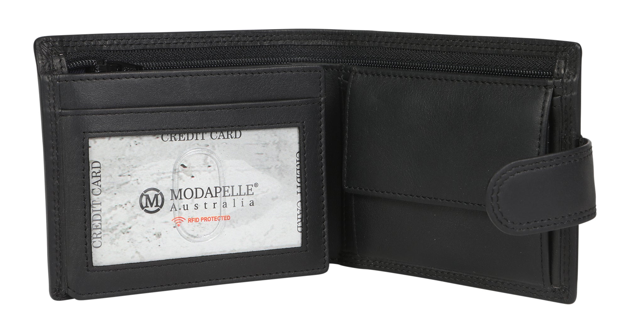 Vintage Leather Mens Wallet - Black-Bags & Clutches-Modapelle-The Bay Room
