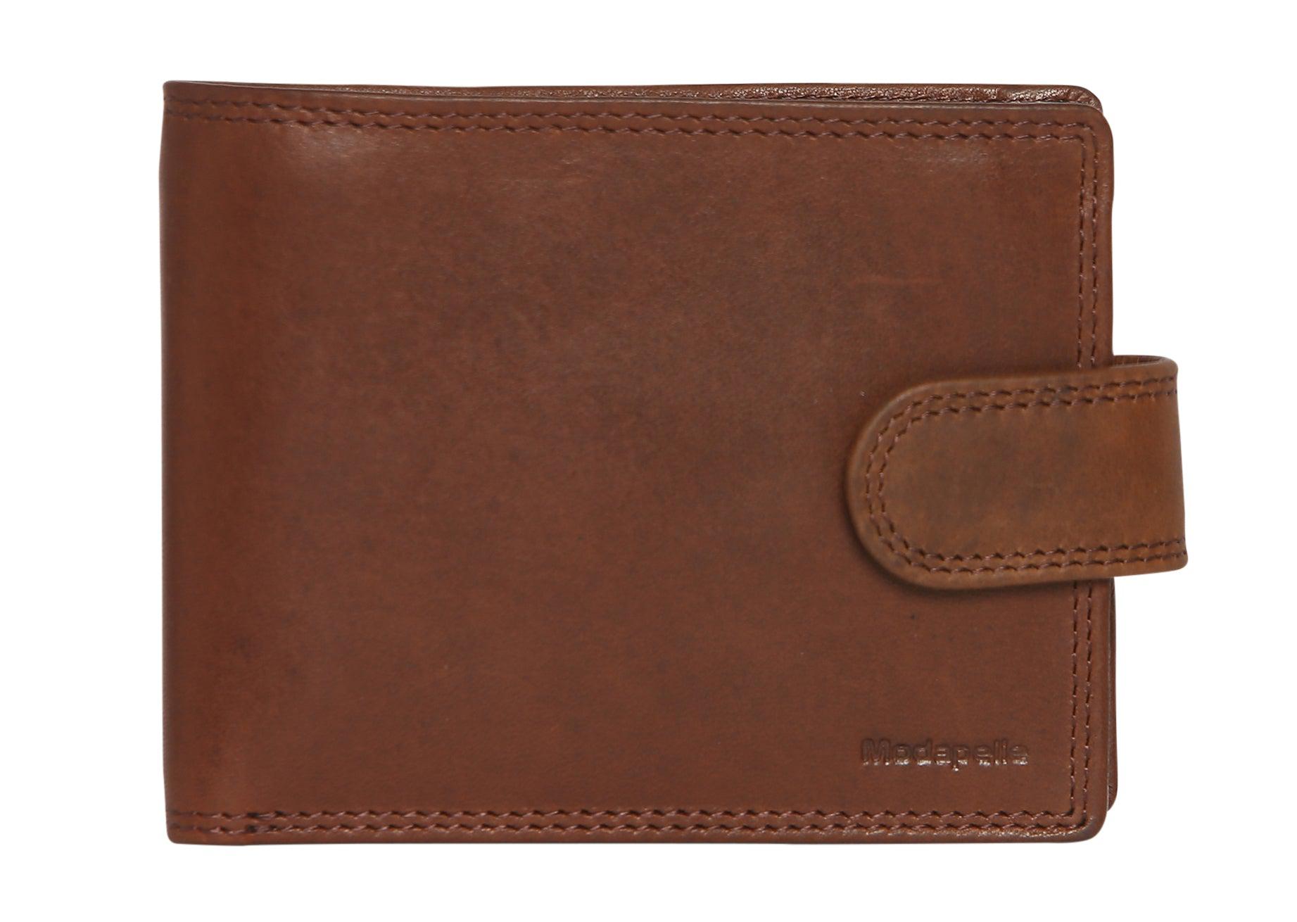 Vintage Leather Mens Wallet - Cognac-Bags & Clutches-Modapelle-The Bay Room