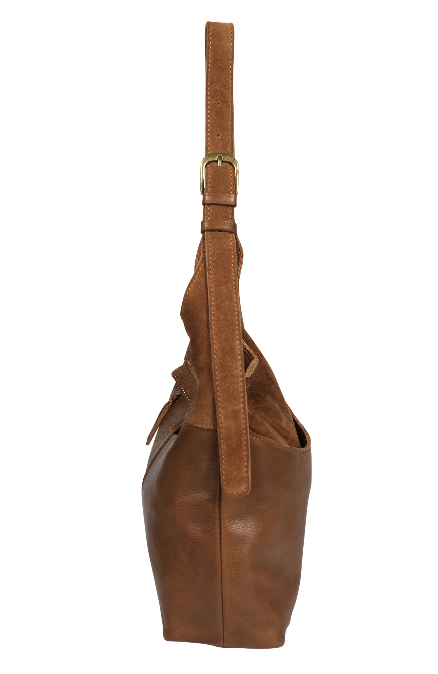 Vintage Leather Suede Combination Shoulder Bag-Bags & Clutches-Modapelle-The Bay Room
