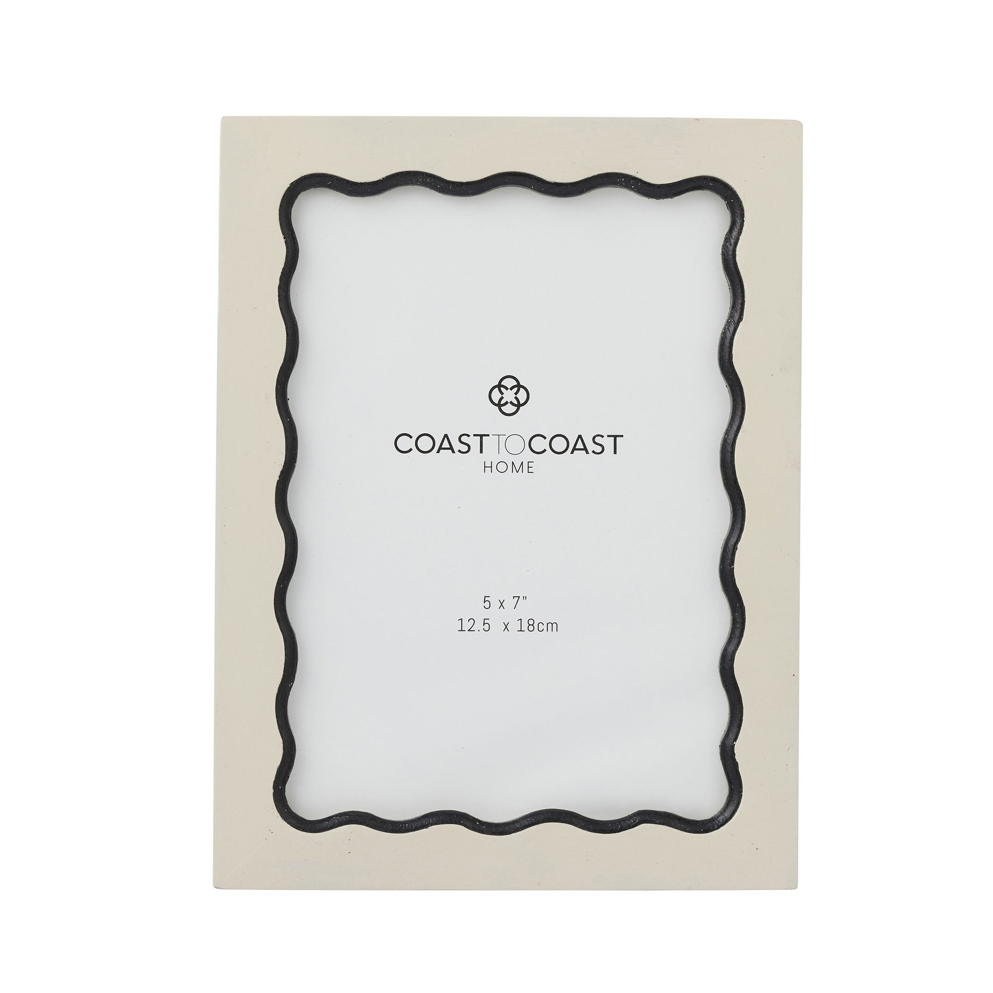 Vivien Wood 5x7" Photo Frame 15x20cm - Ivory/Black-Decor Items-Coast To Coast Home-The Bay Room