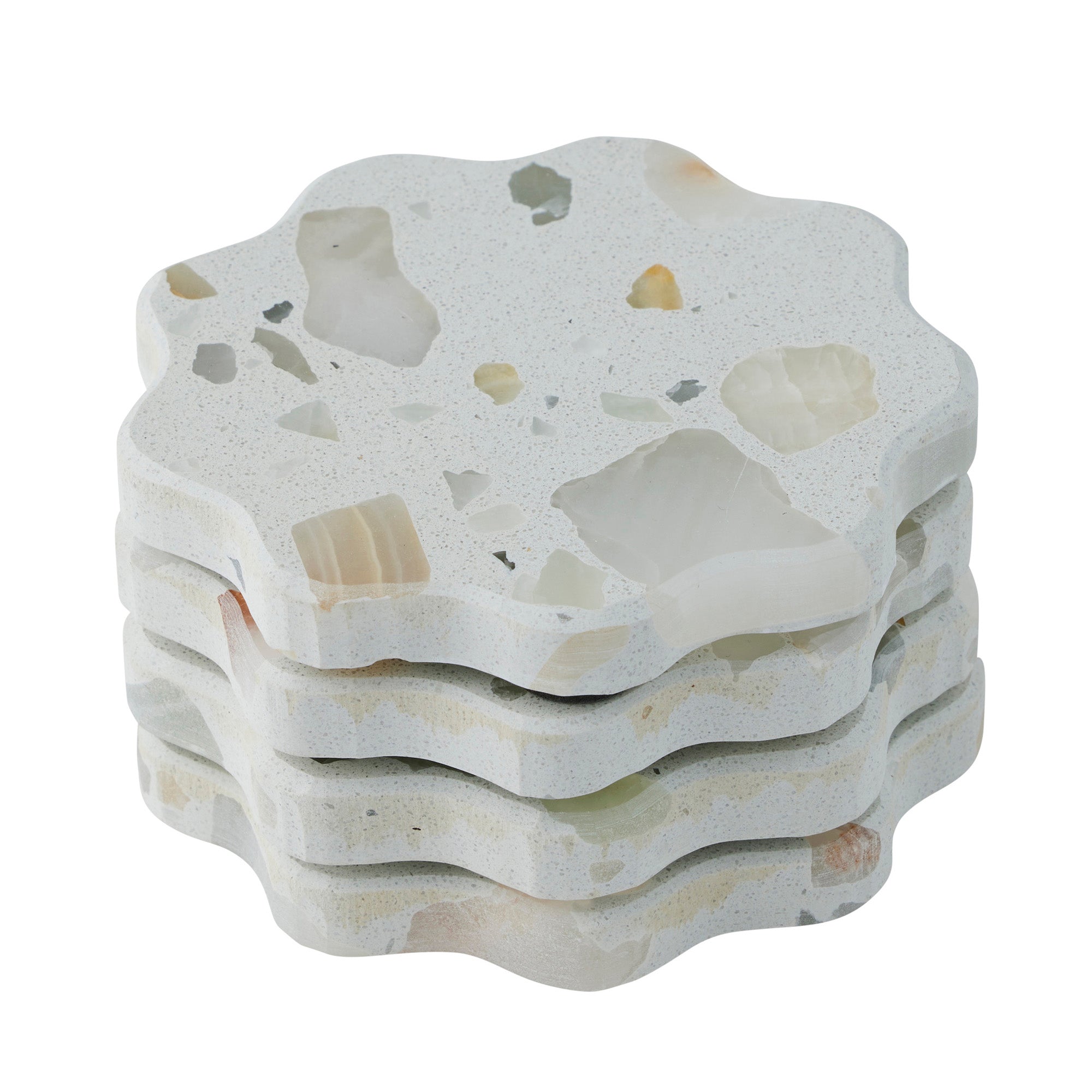 Winifred Set/4 Terrazzo Coasters 11cm-Dining & Entertaining-Coast To Coast Home-The Bay Room