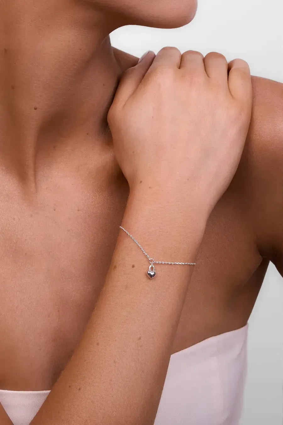 Winnie Silver Heart Bracelet-Jewellery-Liberte-The Bay Room