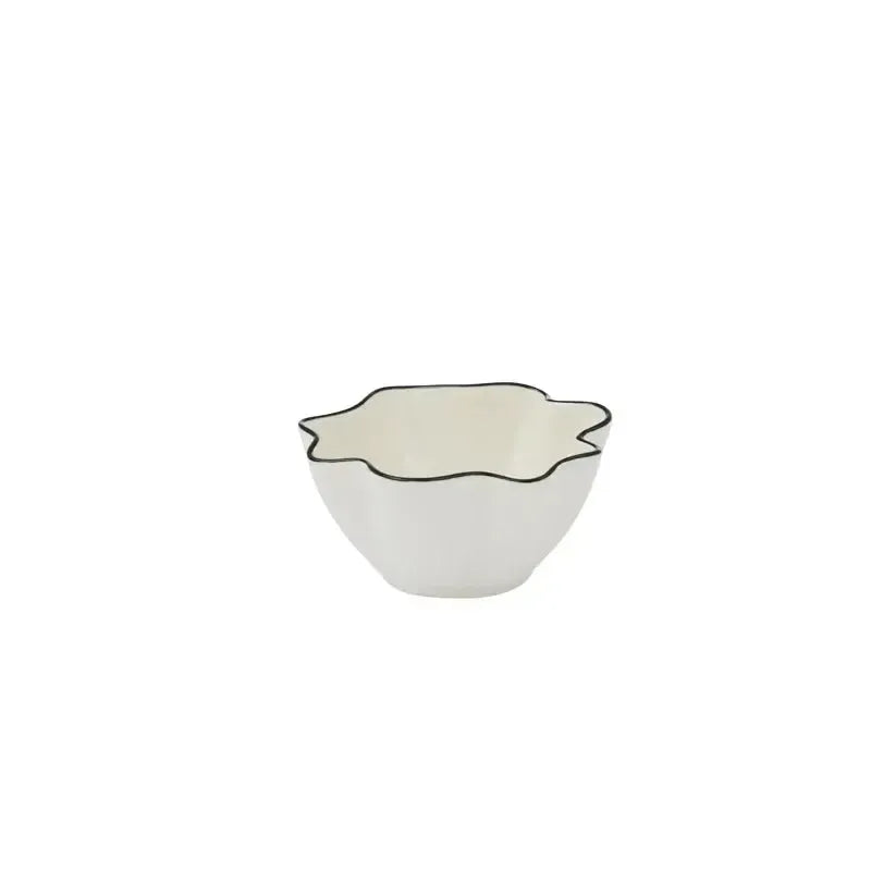 Winslow Ceramic Bowl 10x5cm lvory/Black-Dining & Entertaining-Coast To Coast Home-The Bay Room