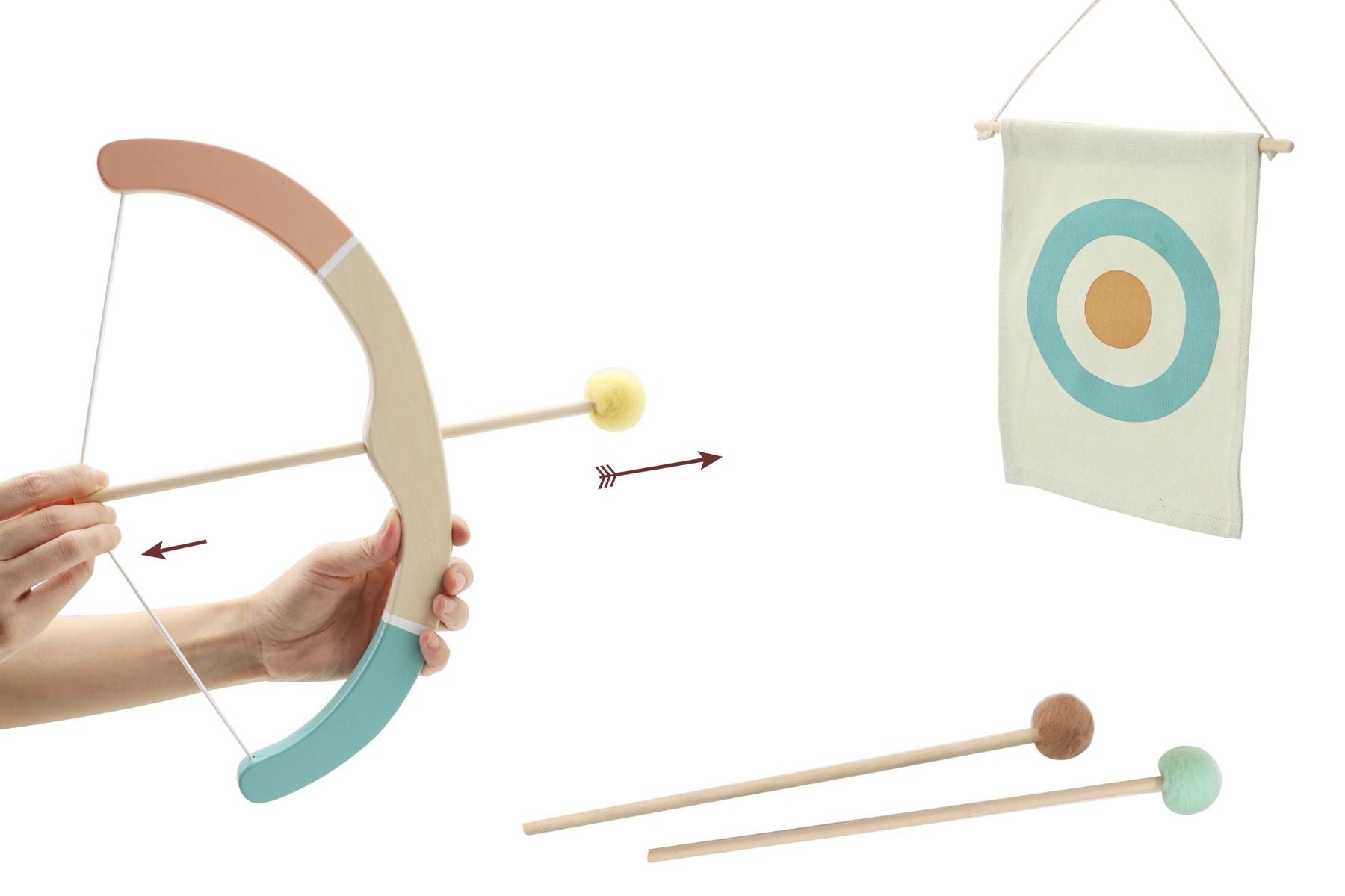 Wooden Bow & Arrow Playset-Toys-ToysLink-The Bay Room